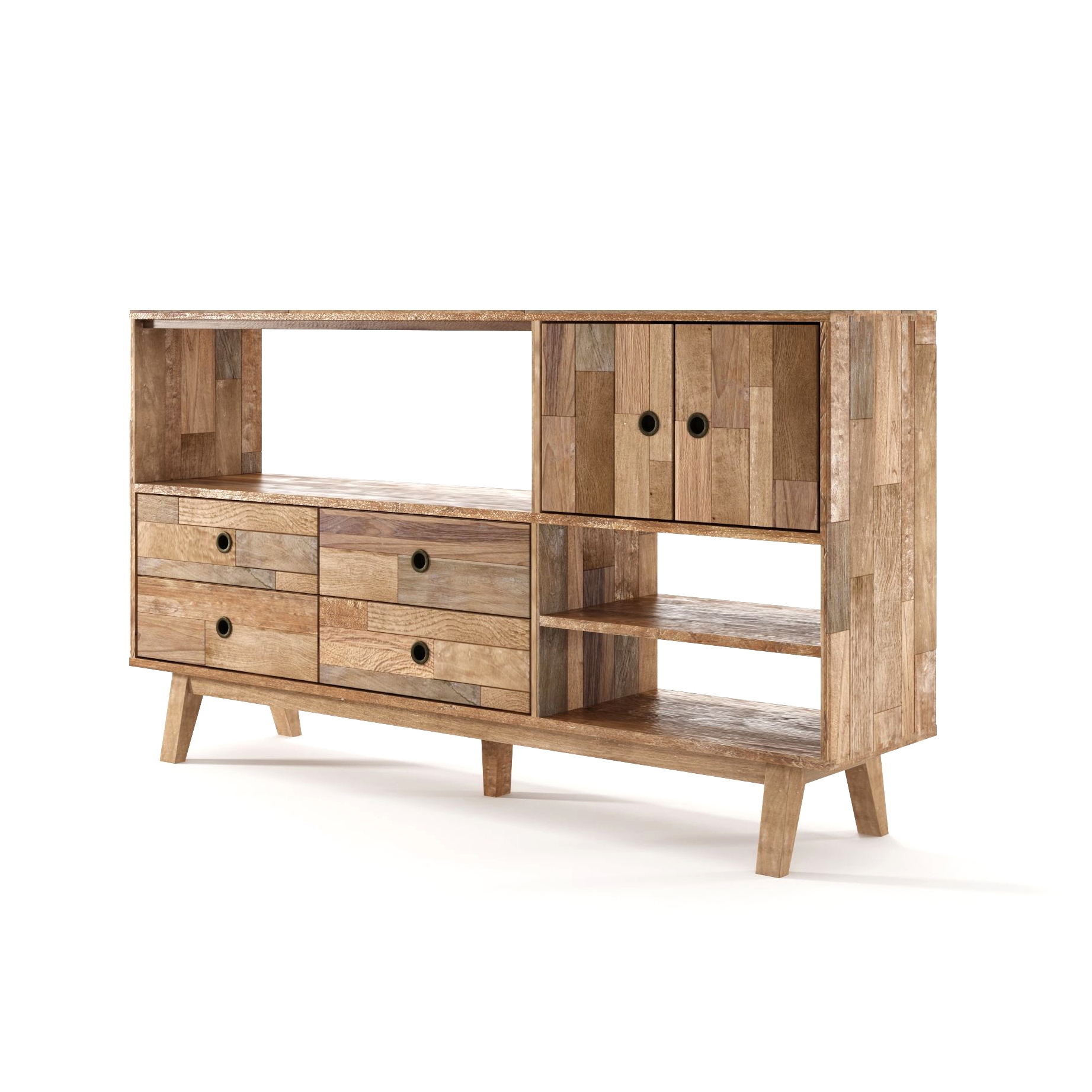Vertoon produk New Broklyn SIDE BOARD W/ 4 DRAWERS & 2 DOORS van vervaardiger Karpenter