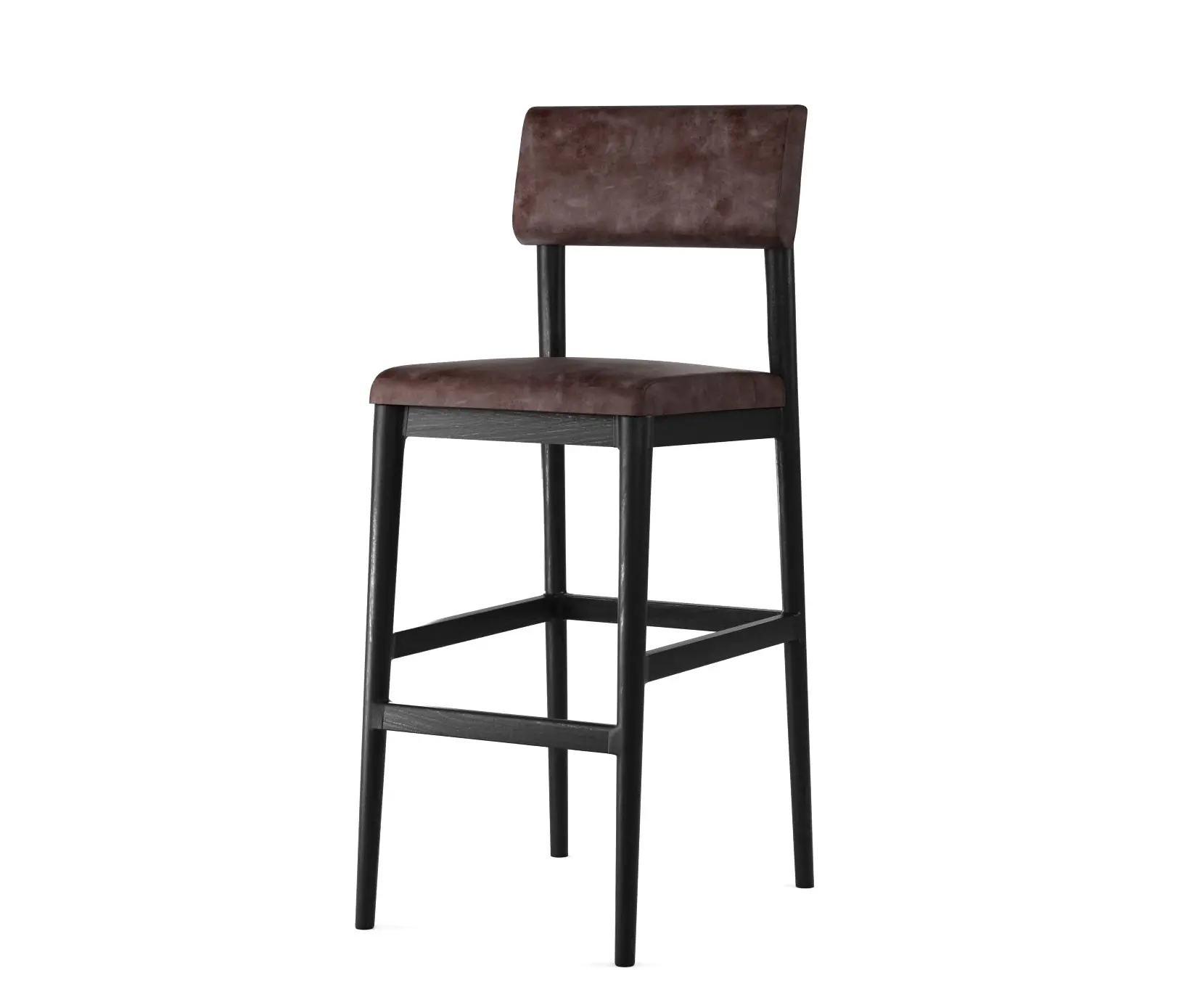 Karpenter - Vintage BARSTOOL W/ LEATHER (DARK BROWNIE)