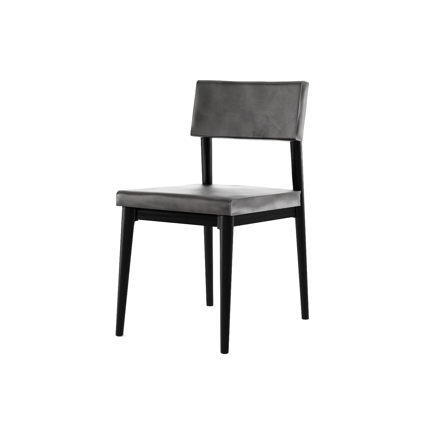 Vintage CHAIR W/ LEATHER (VINTAGE BLACK)