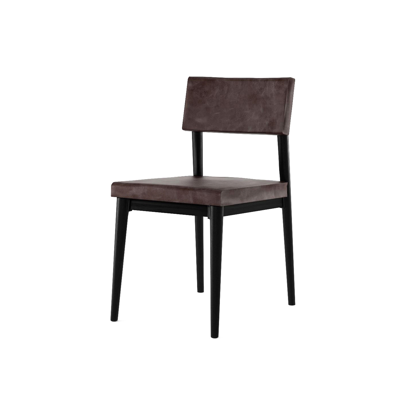 Vintage CHAIR W/ LEATHER (DARK BROWNIE)