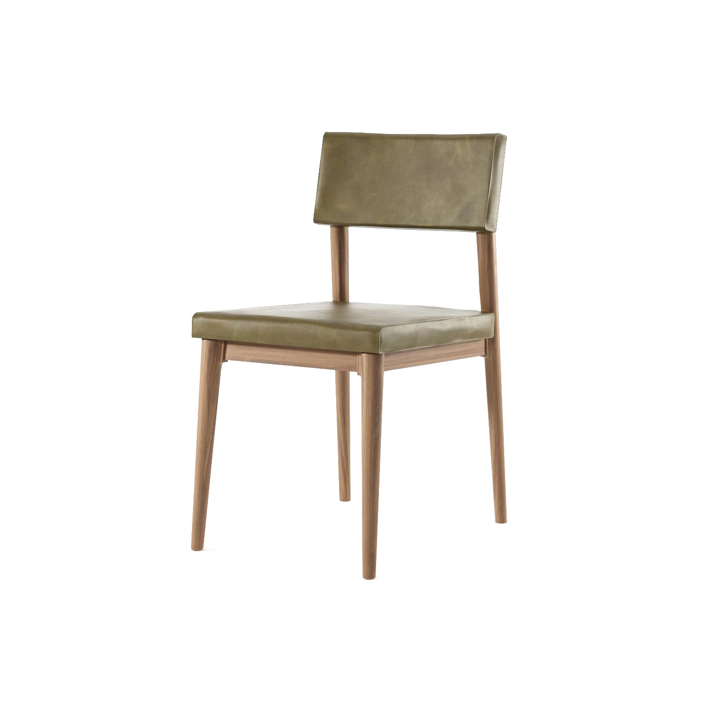 Vintage CHAIR W/ LEATHER (OLIVE GREEN)