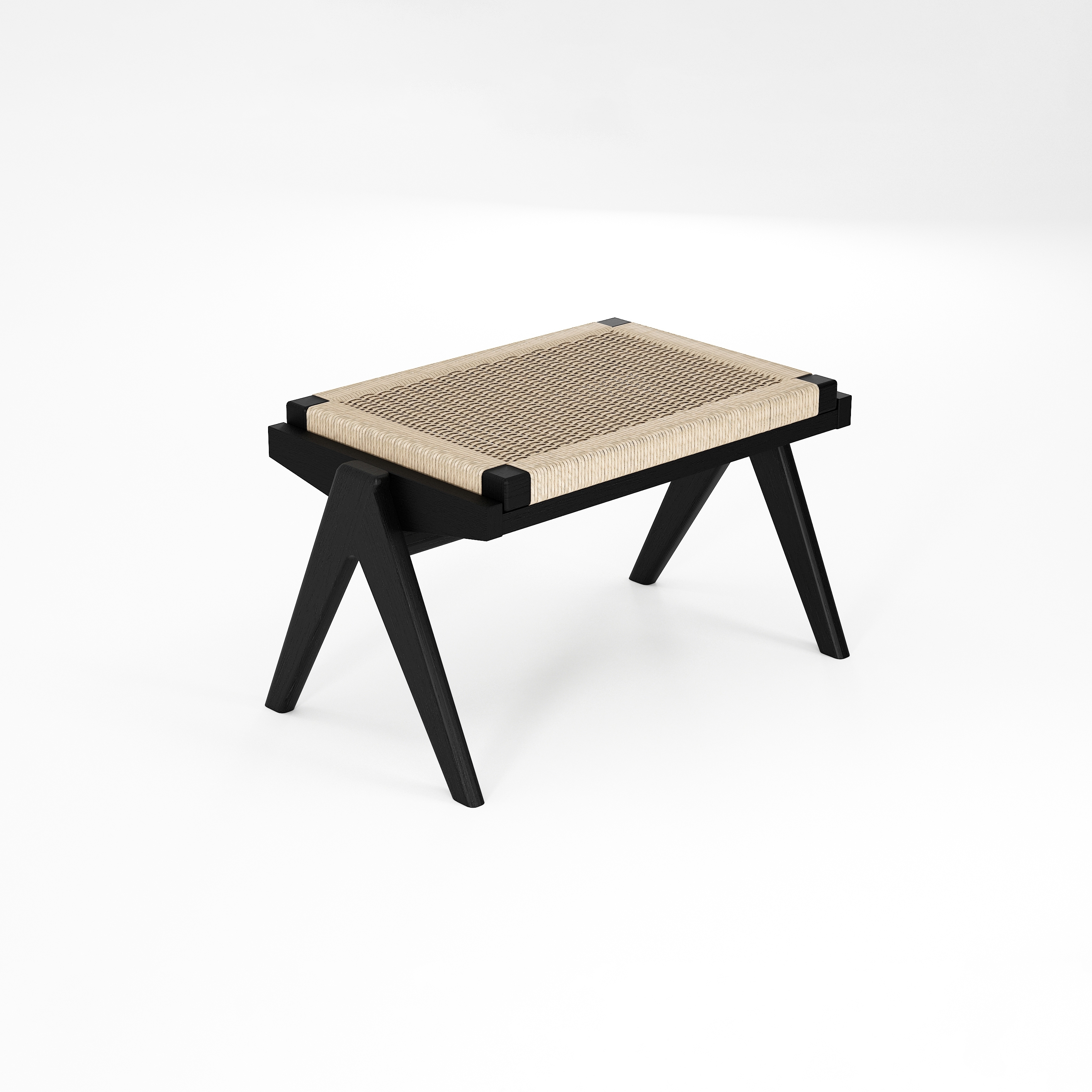 Tribute OTTOMAN W/ NATURAL PAPER CORD