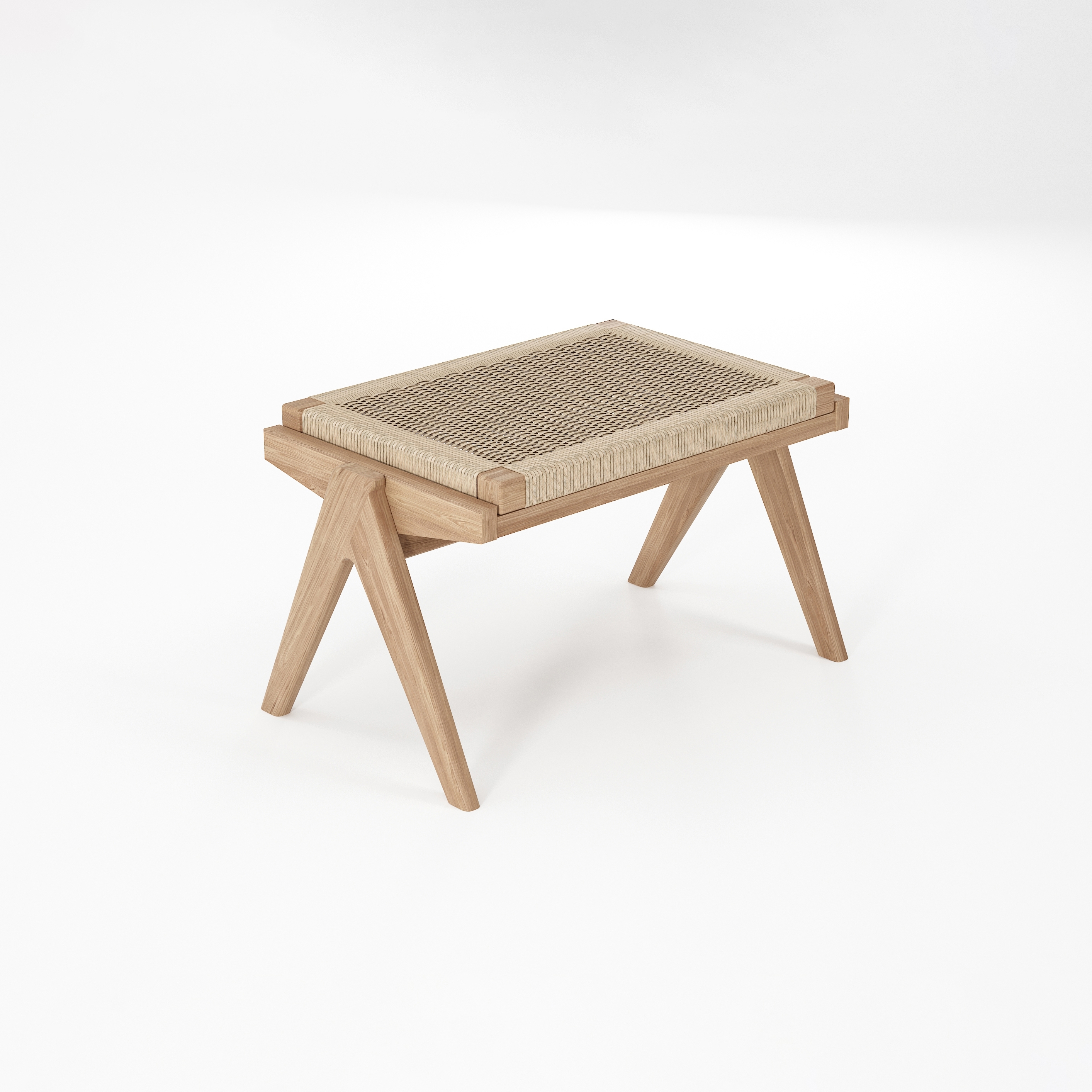 Tribute OTTOMAN W/ NATURAL PAPER CORD
