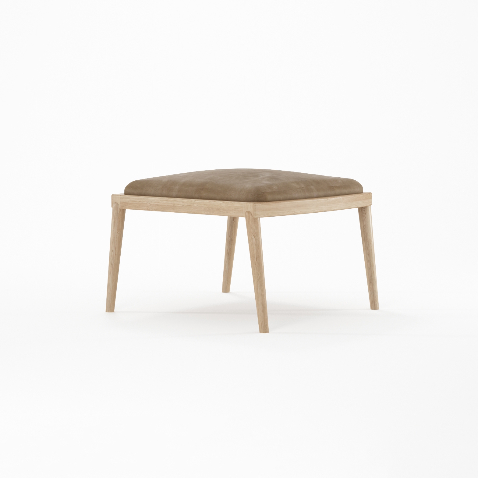 Chillax OTTOMAN w/ LEATHER (Safari Grey)