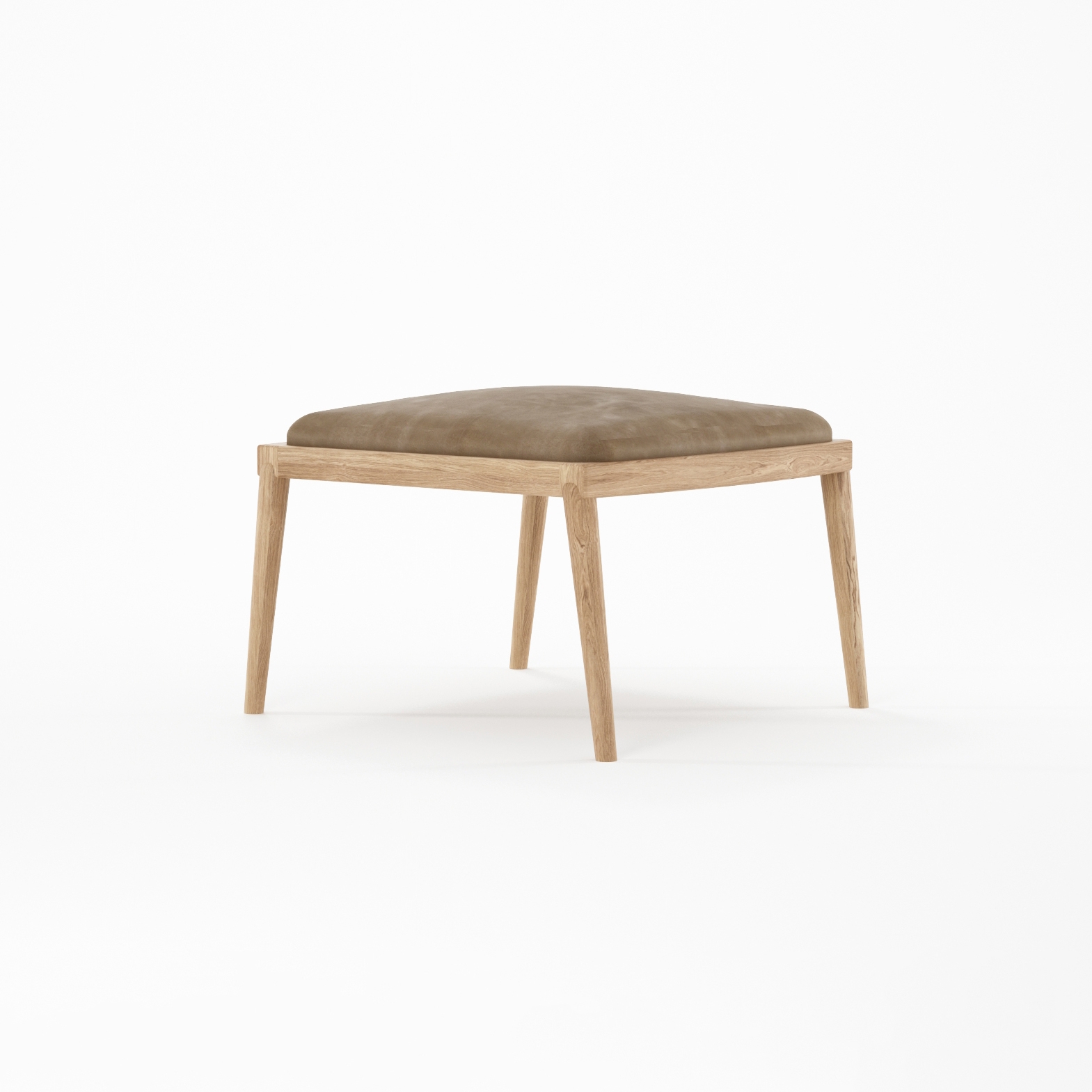 Chillax OTTOMAN w/ LEATHER (Safari Grey)