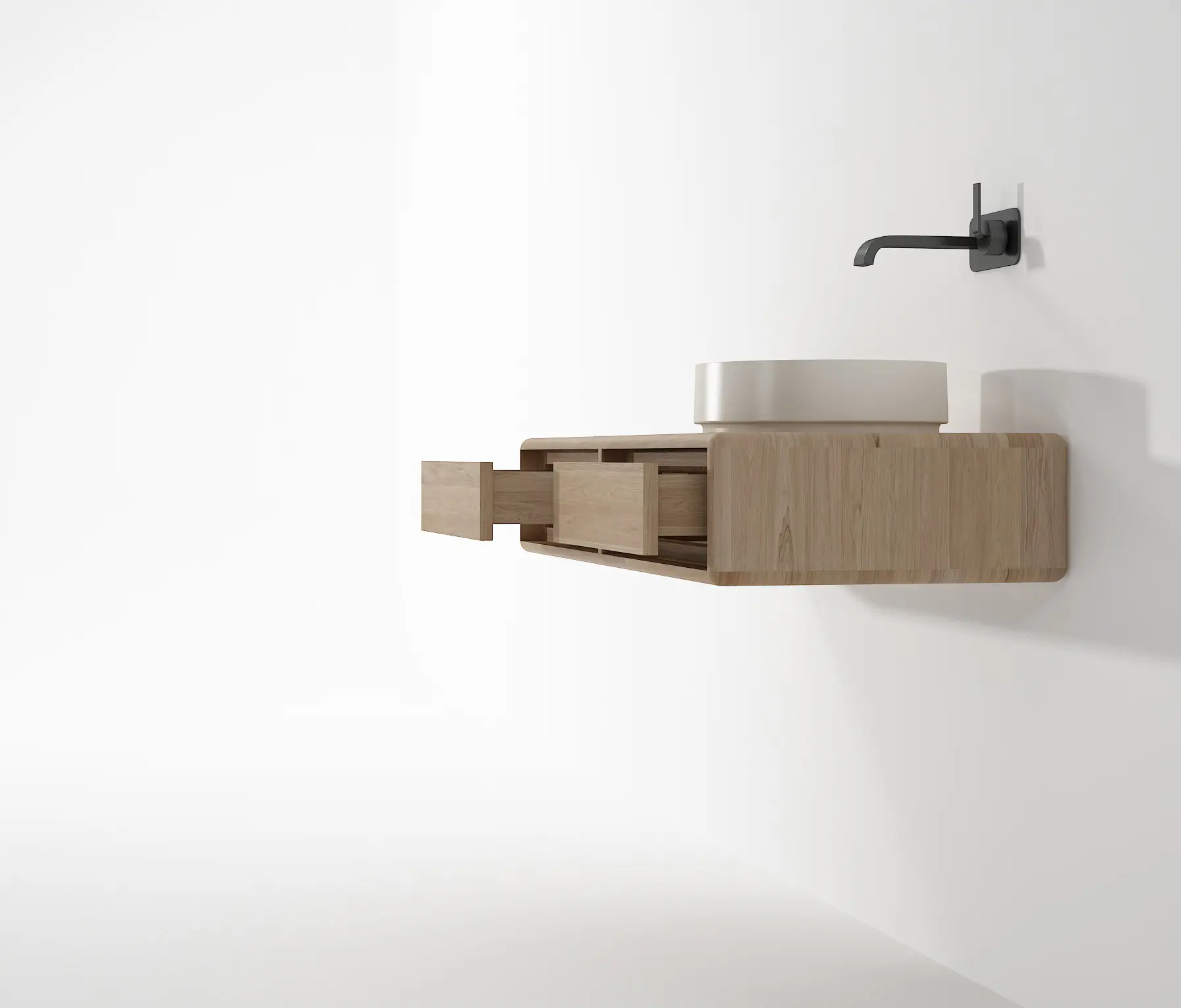 Karpenter - Alba HANGING BASIN WITH HORIZONTAL DRAWER