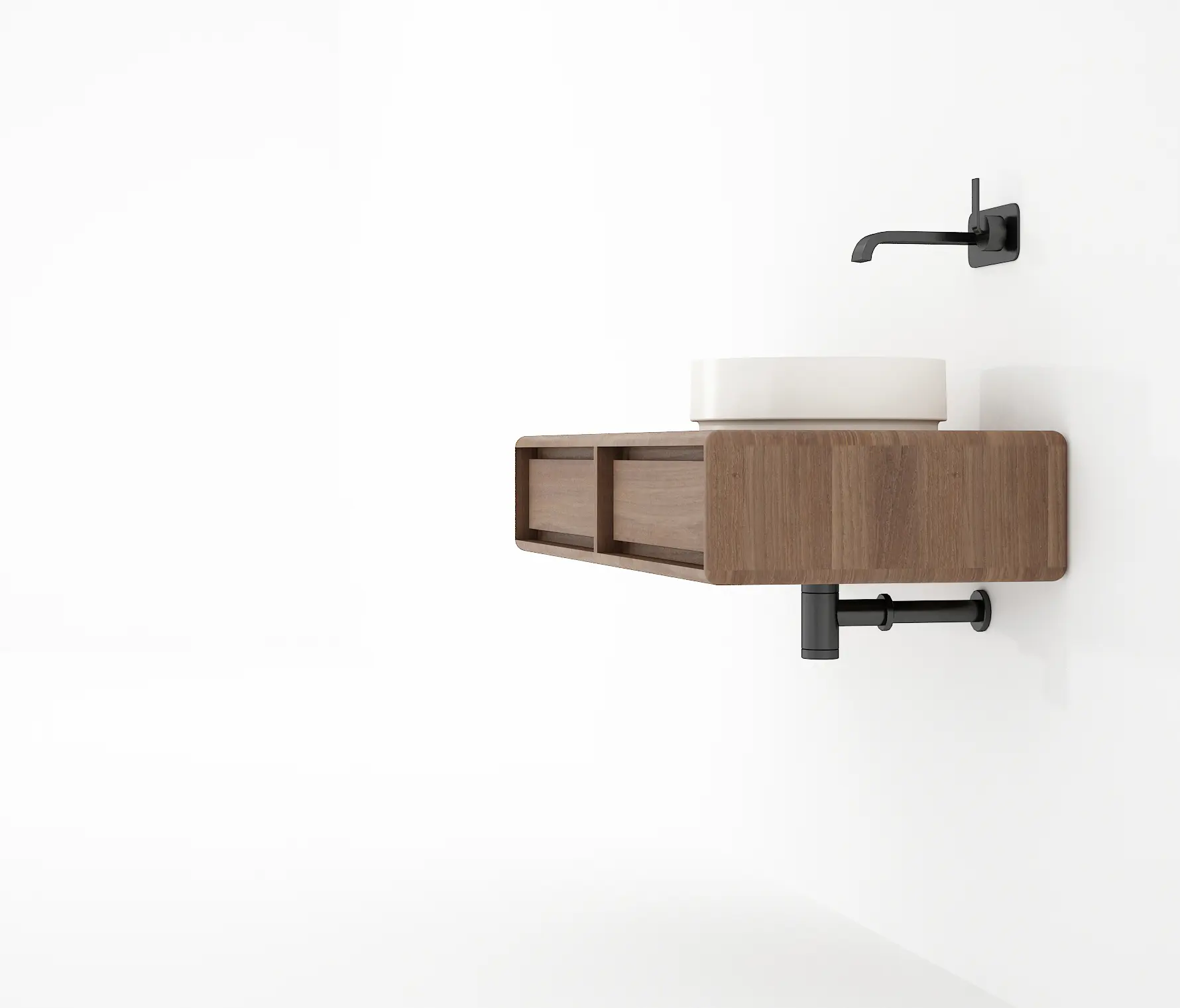 Karpenter - Alba HANGING BASIN WITH HORIZONTAL DRAWER