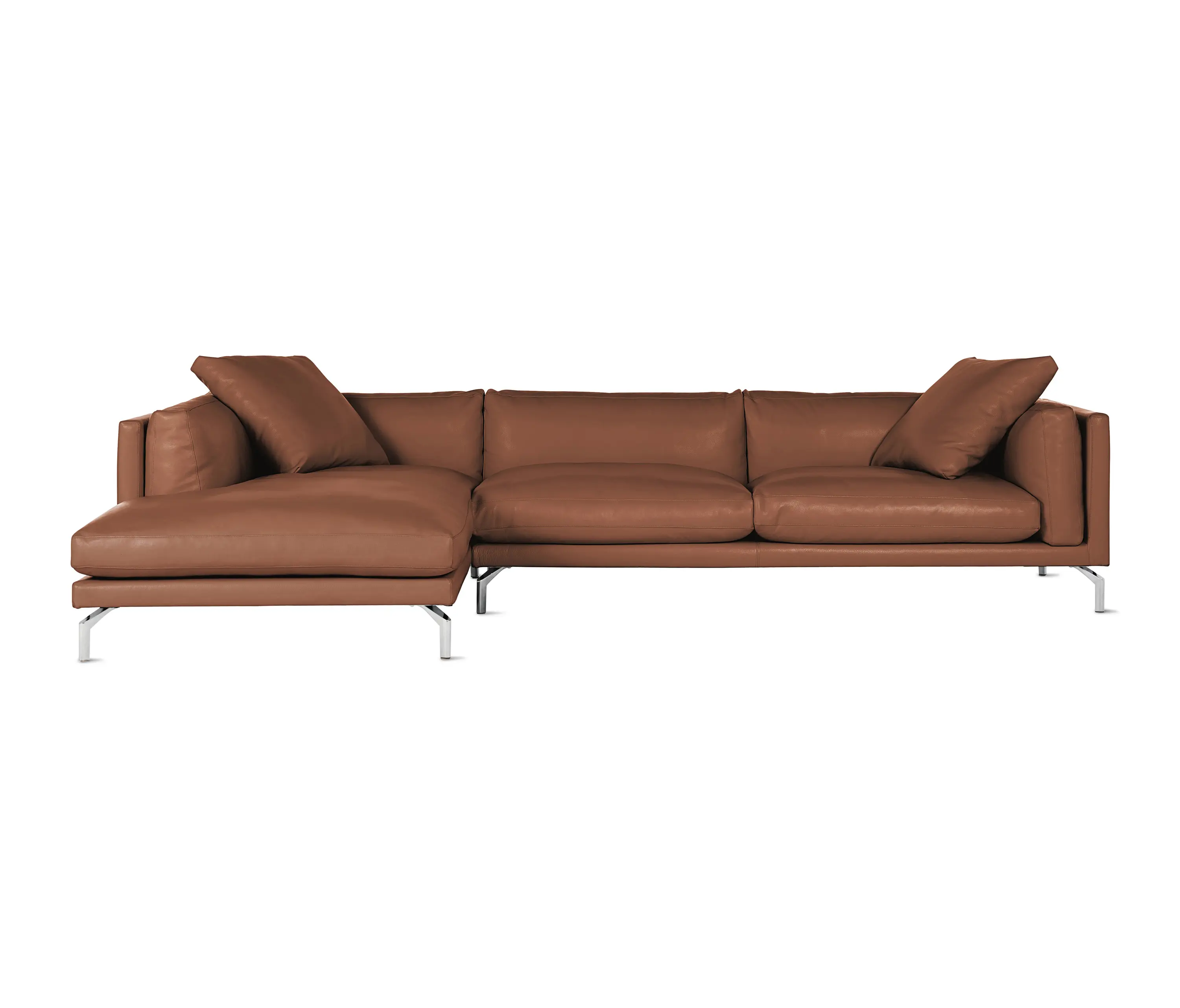 Design Within Reach - Como Sectional Chaise in Leather, Left