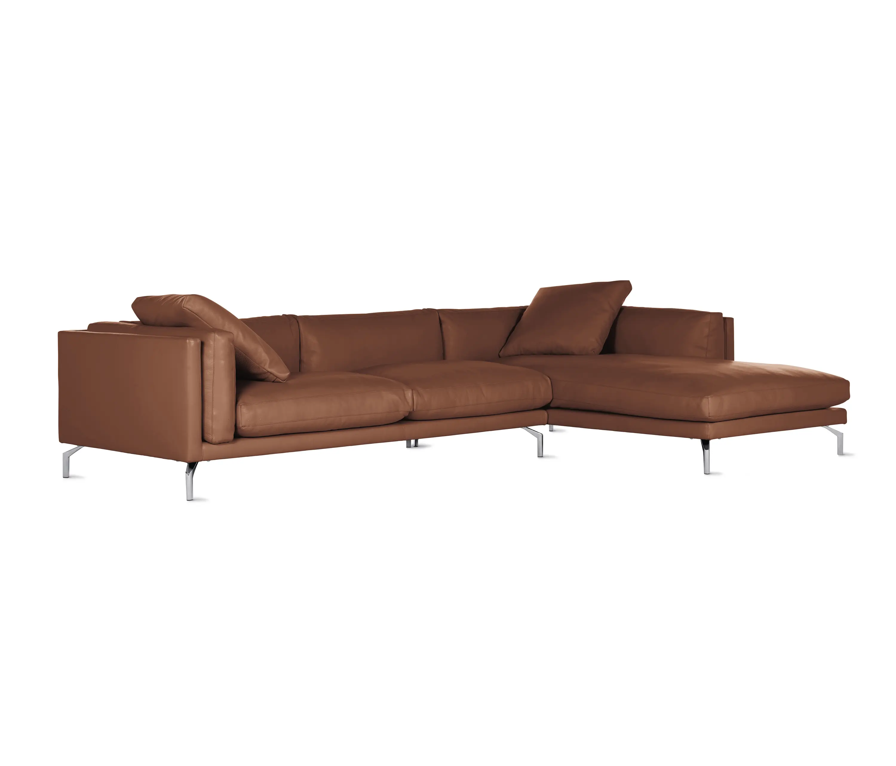 Design Within Reach - Como Sectional Chaise in Leather, Right