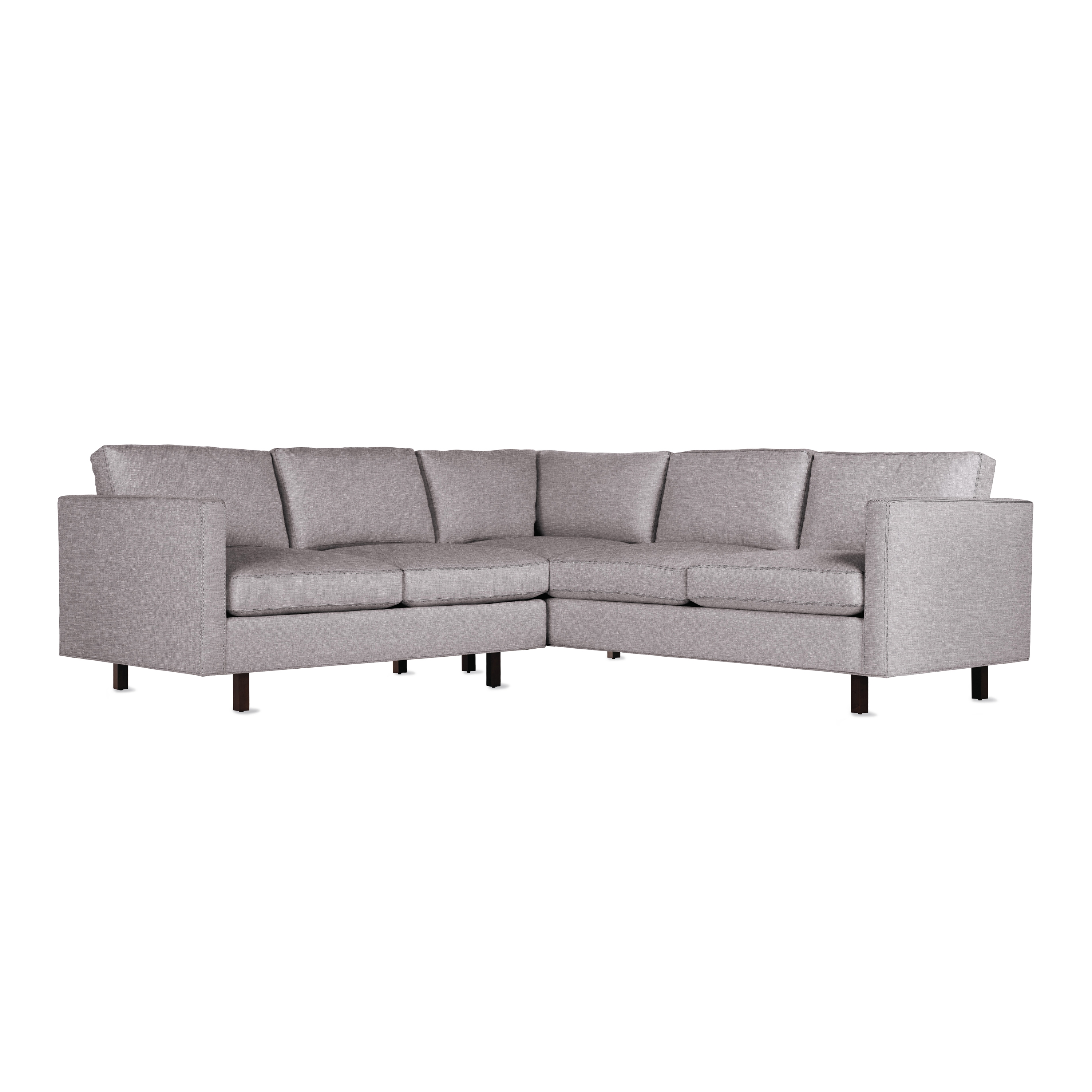Display product Goodland Small Sectional in Fabric, Walnut Legs from manufacturer Design Within Reach