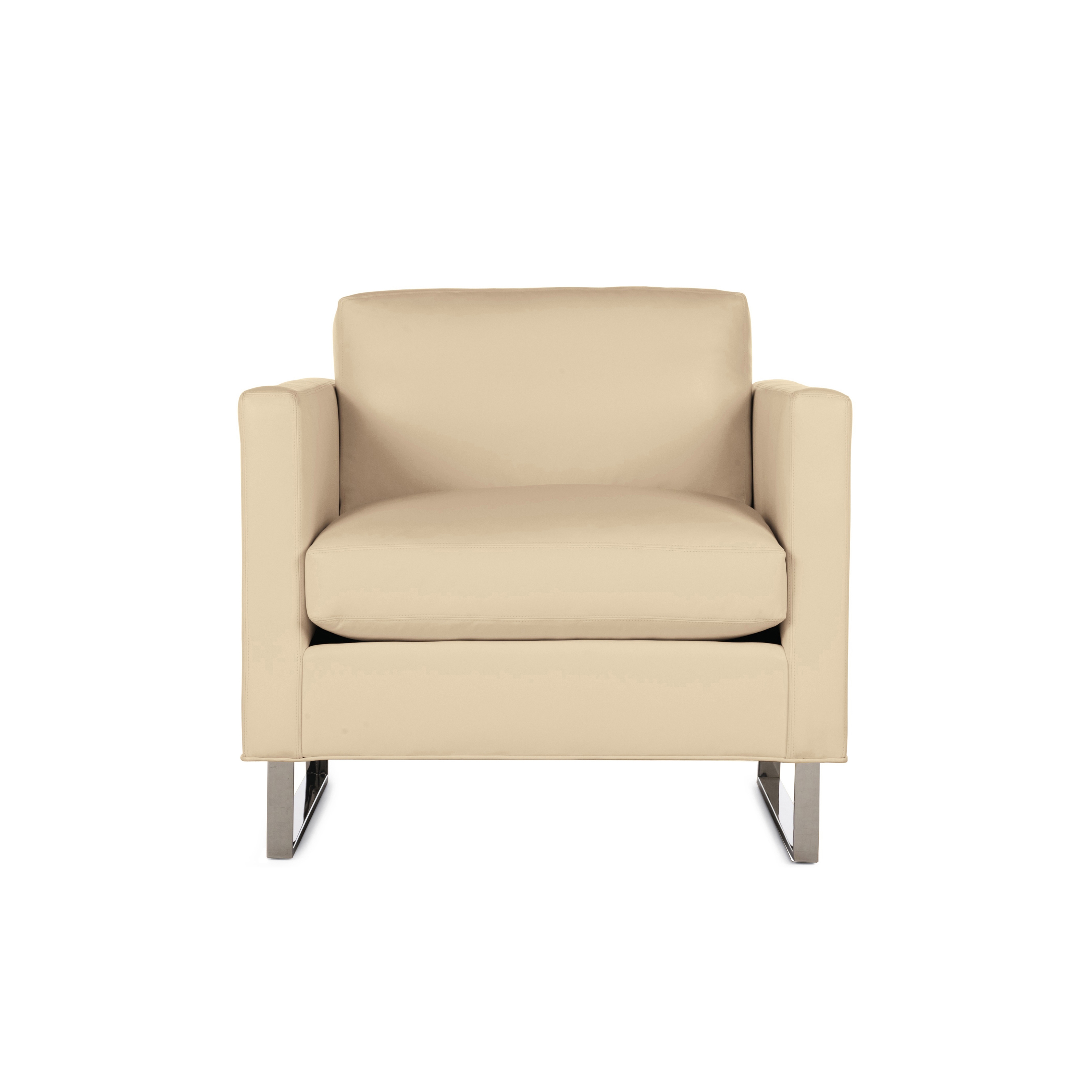 Display product Goodland Armchair in Leather, Stainless Legs from manufacturer Design Within Reach