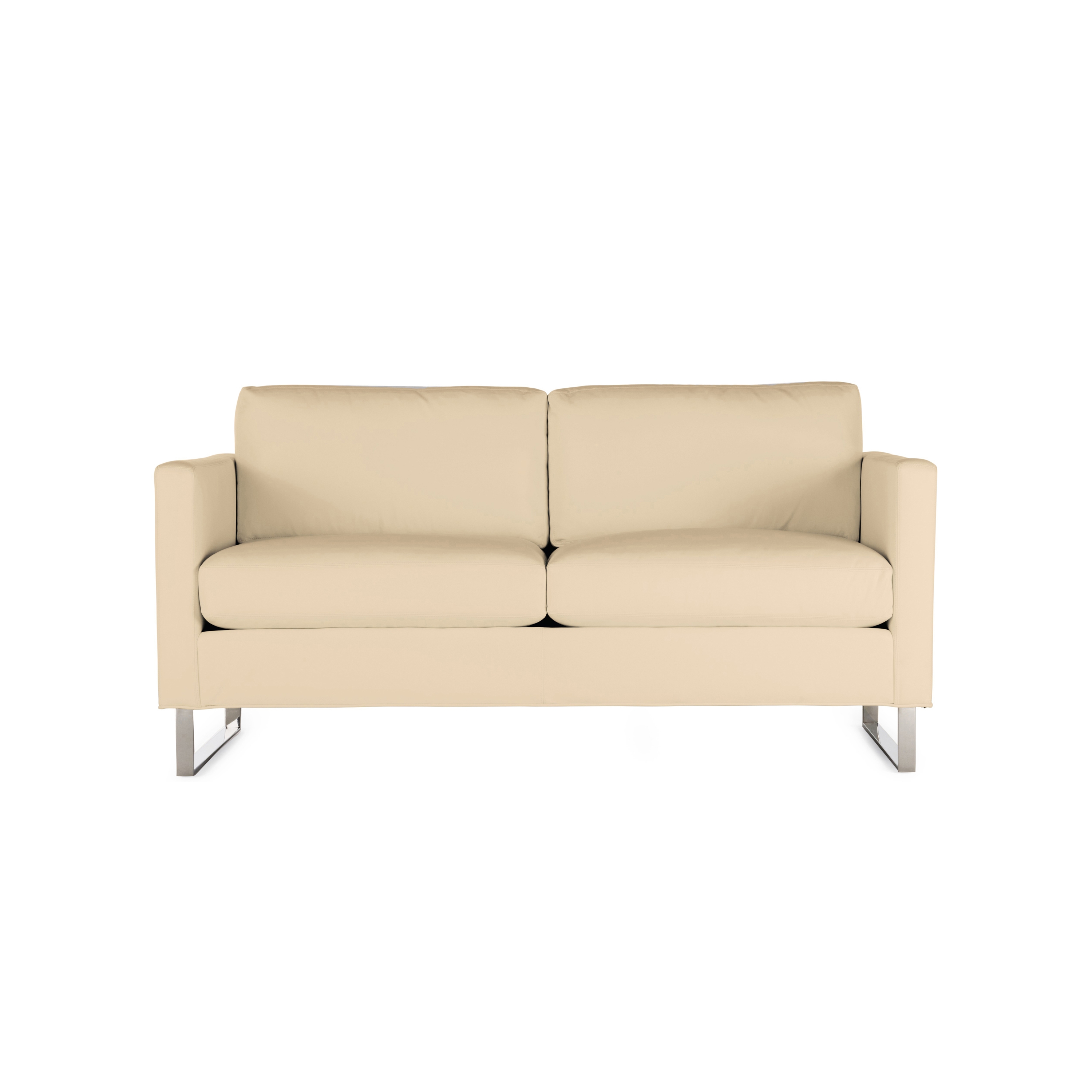 Display product Goodland Two-Seater Sofa in Leather, Stainless Legs from manufacturer Design Within Reach