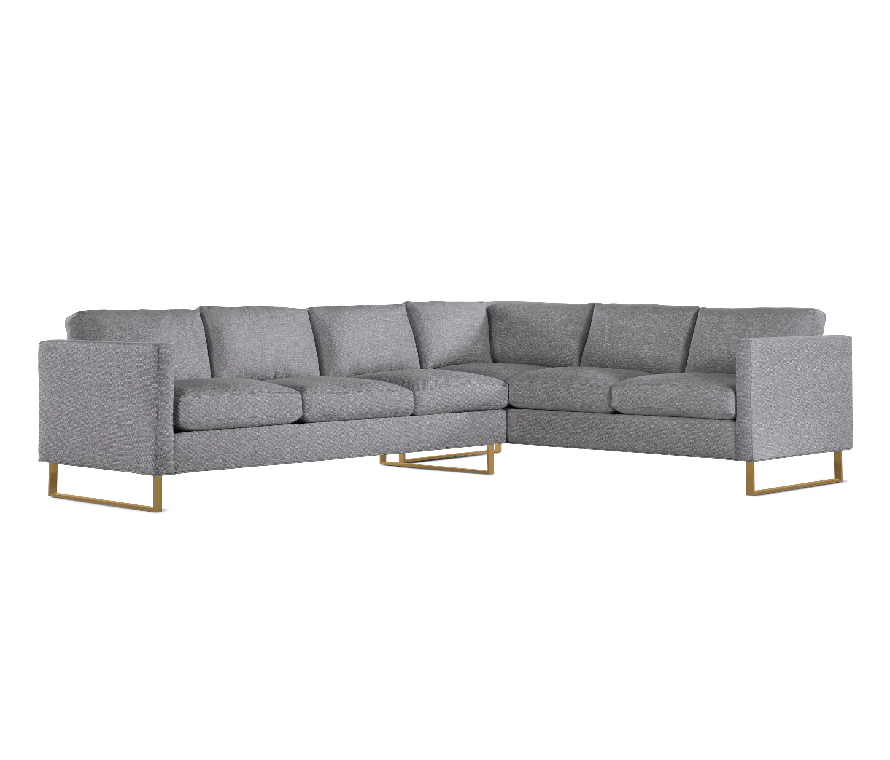 Design Within Reach - Goodland Large Sectional in Fabric, Left, Bronze Legs