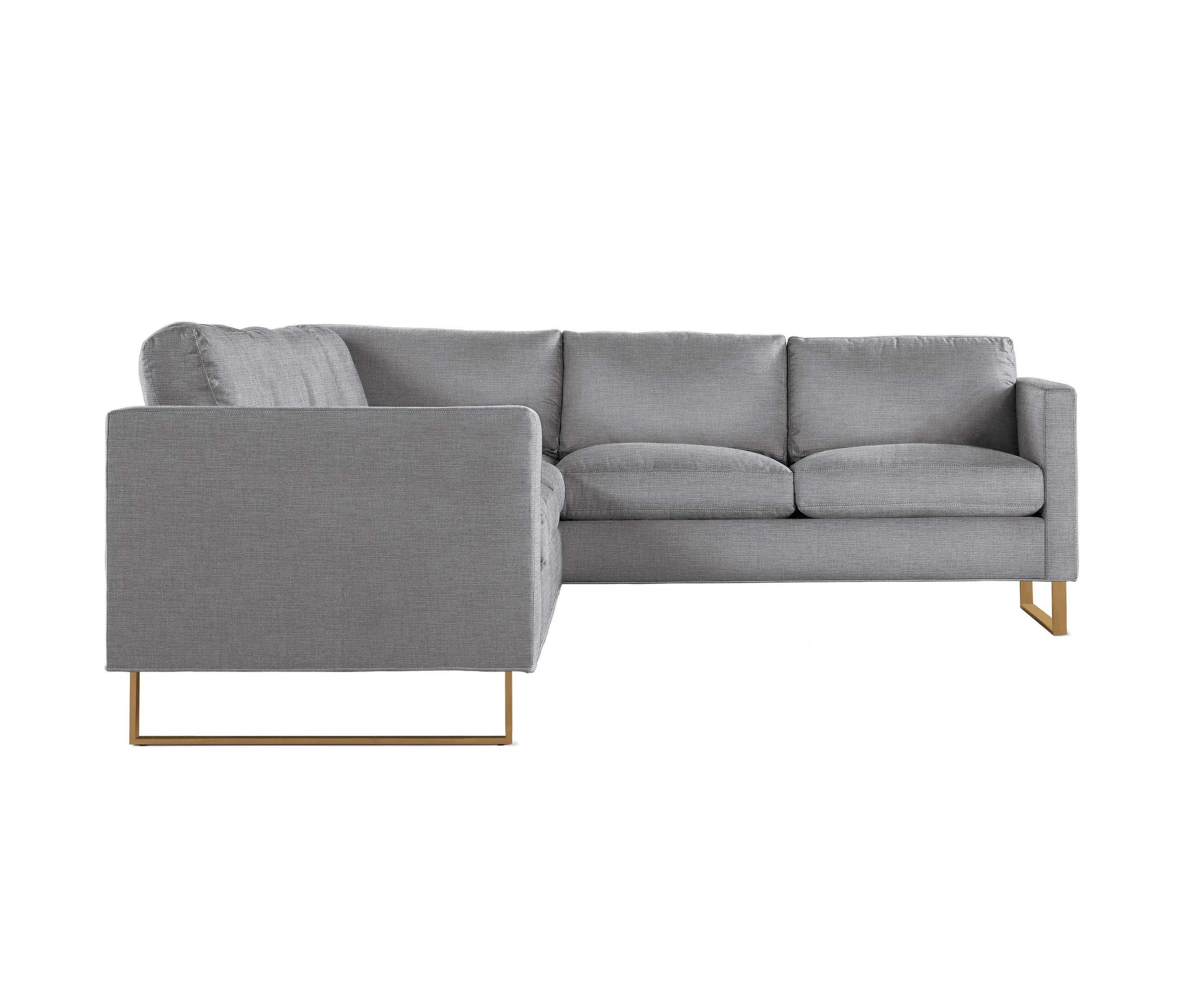 Design Within Reach - Goodland Large Sectional in Fabric, Left, Bronze Legs