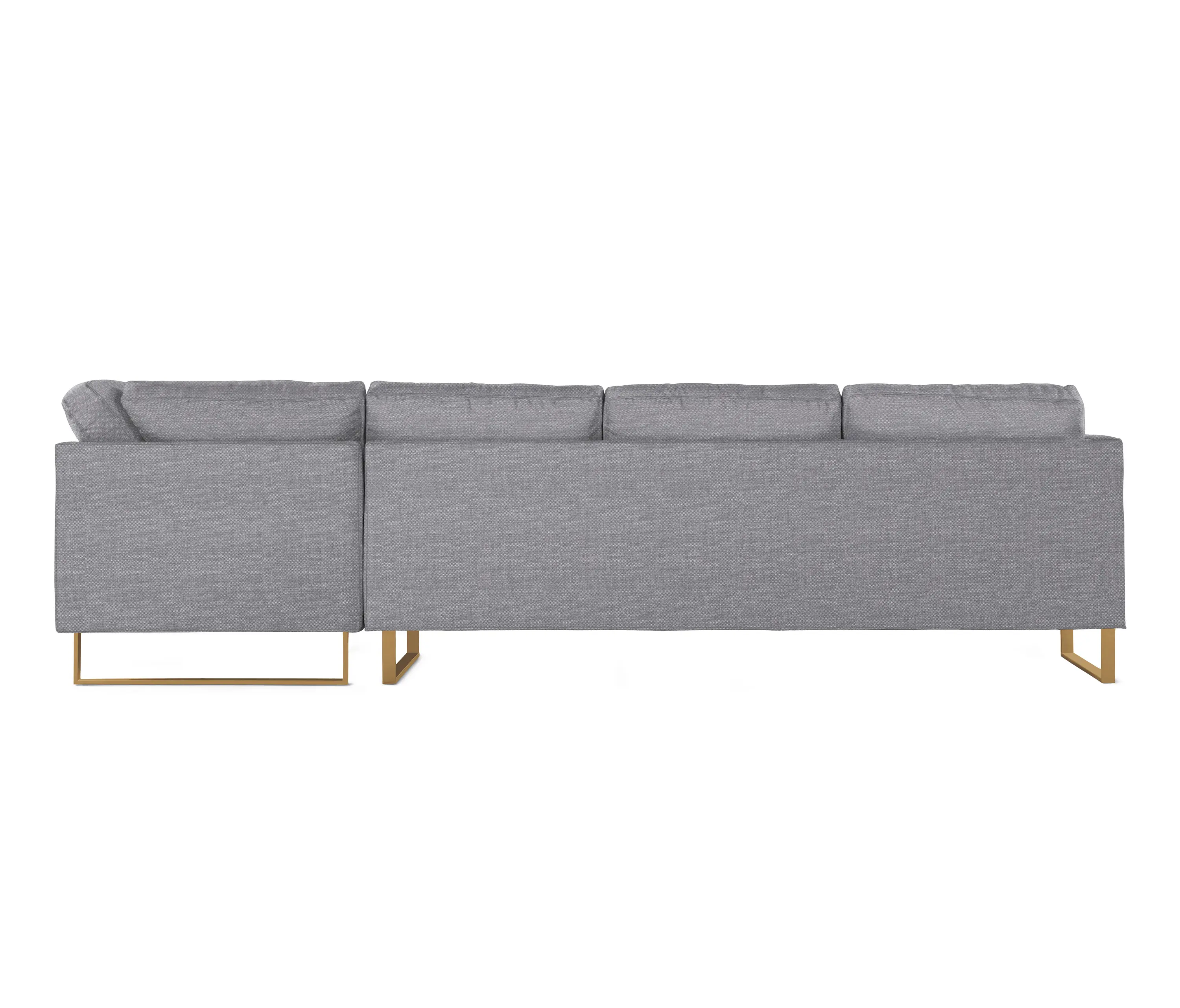 Design Within Reach - Goodland Large Sectional in Fabric, Left, Bronze Legs