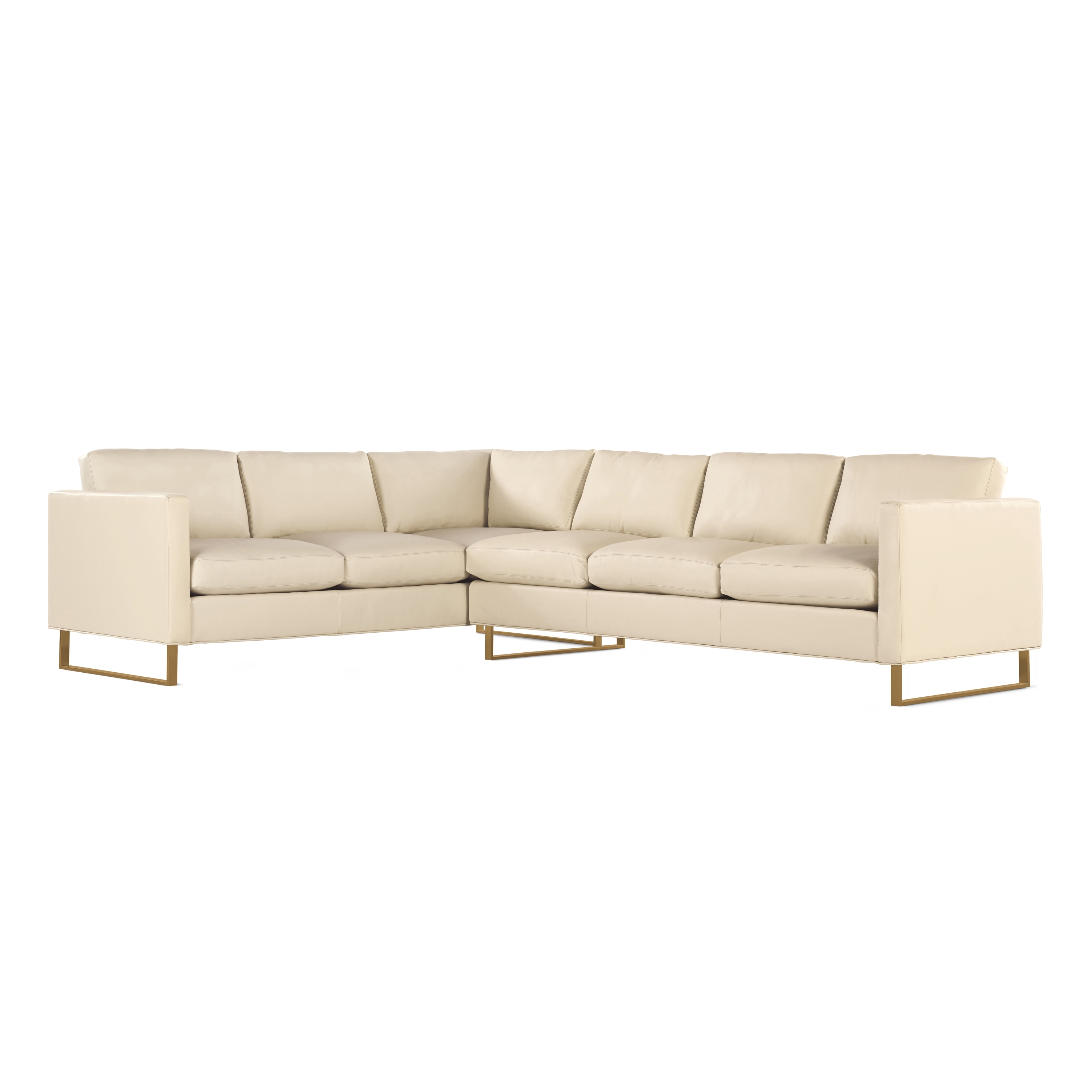 Produkt Goodland Large Sectional in Leather, Right, Bronze Legs des Herstellers Design Within Reach anzeigen