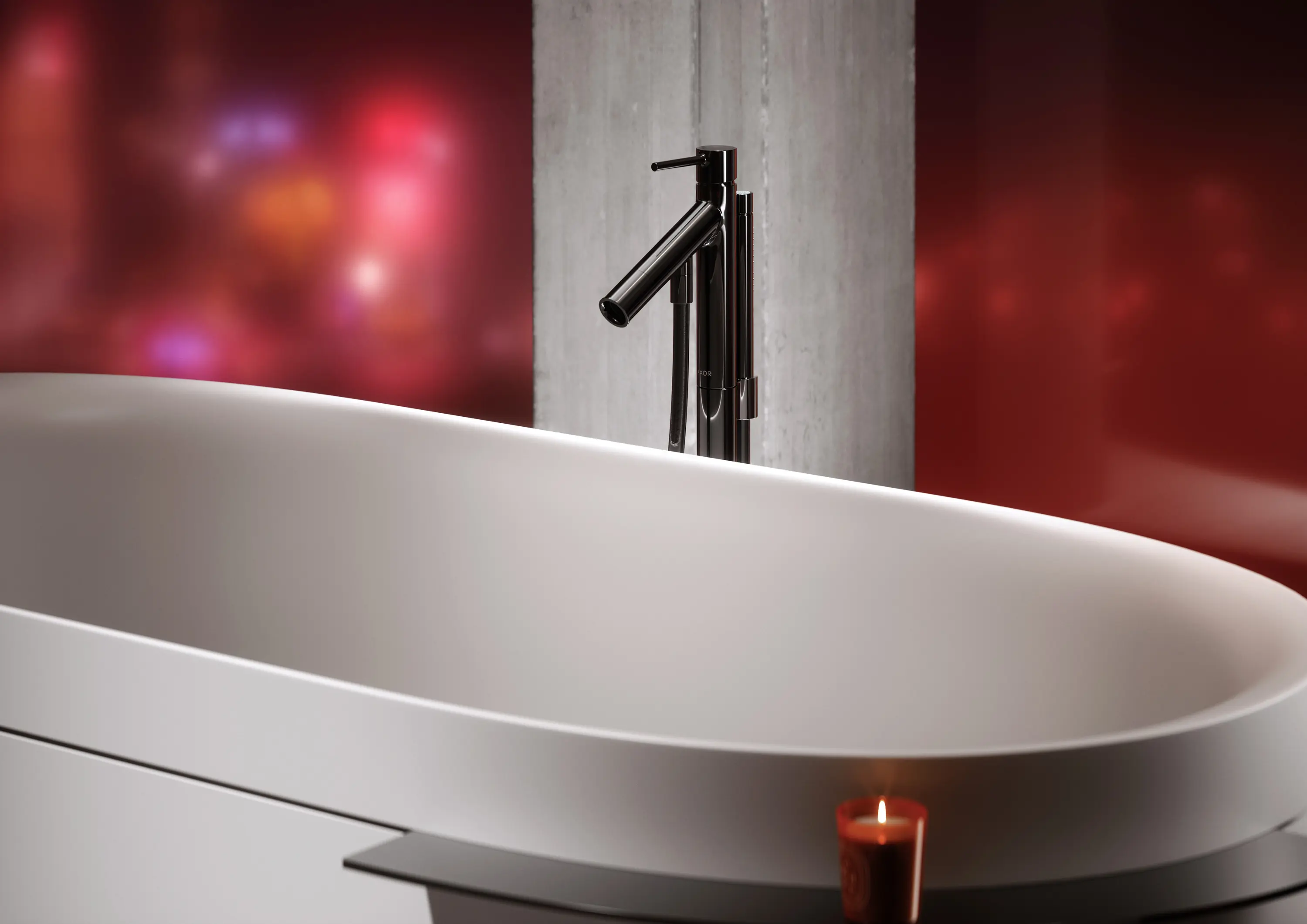 AXOR - AXOR Suite Aufsatzwaschtisch 400/400 ohne Hahnloch und Überlauf | Polished Red Gold