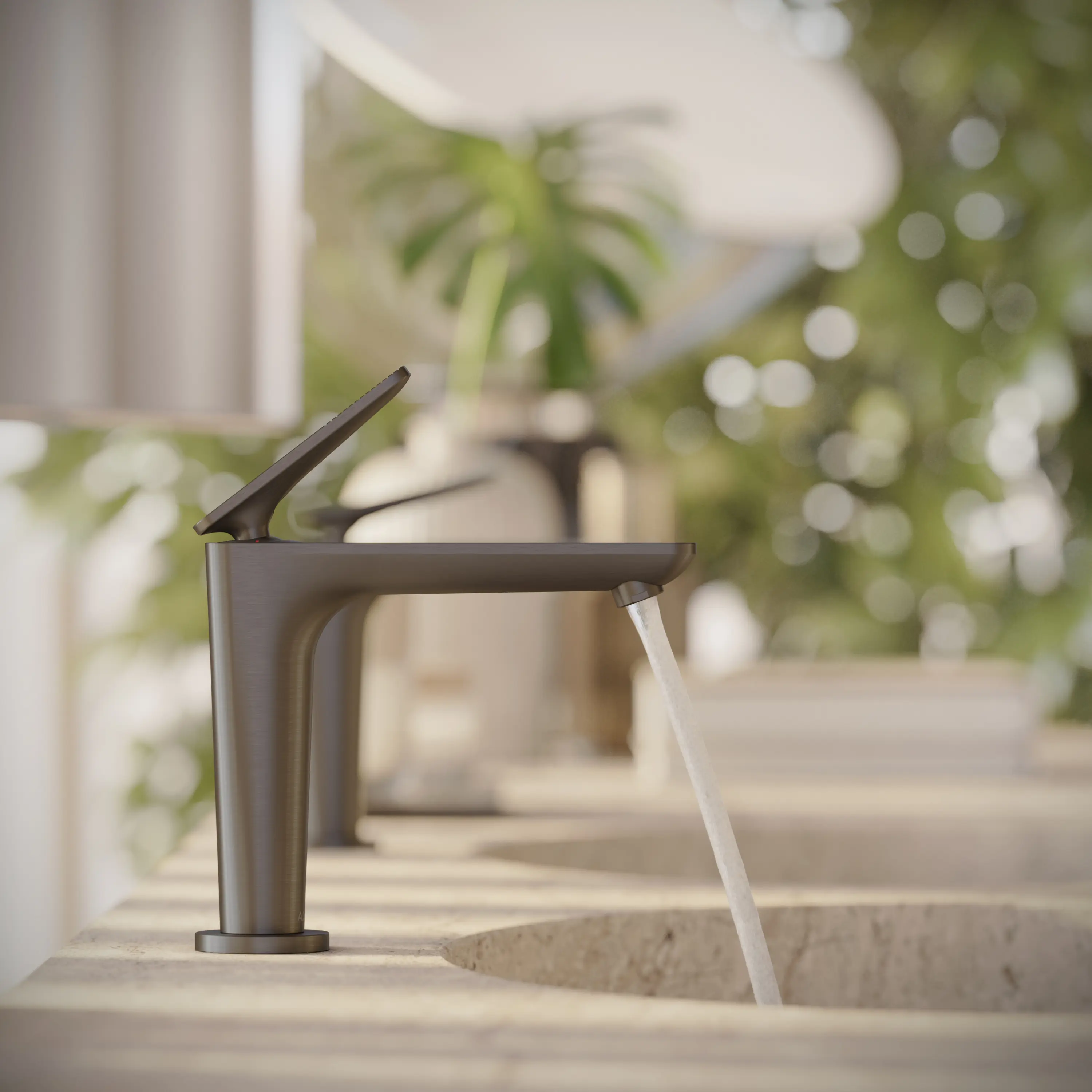 AXOR - AXOR Citterio C Einhebel-Waschtischmischer Unterputz für Wandmontage mit Auslauf 195 mm - Cubic cut | Polished Gold Optic