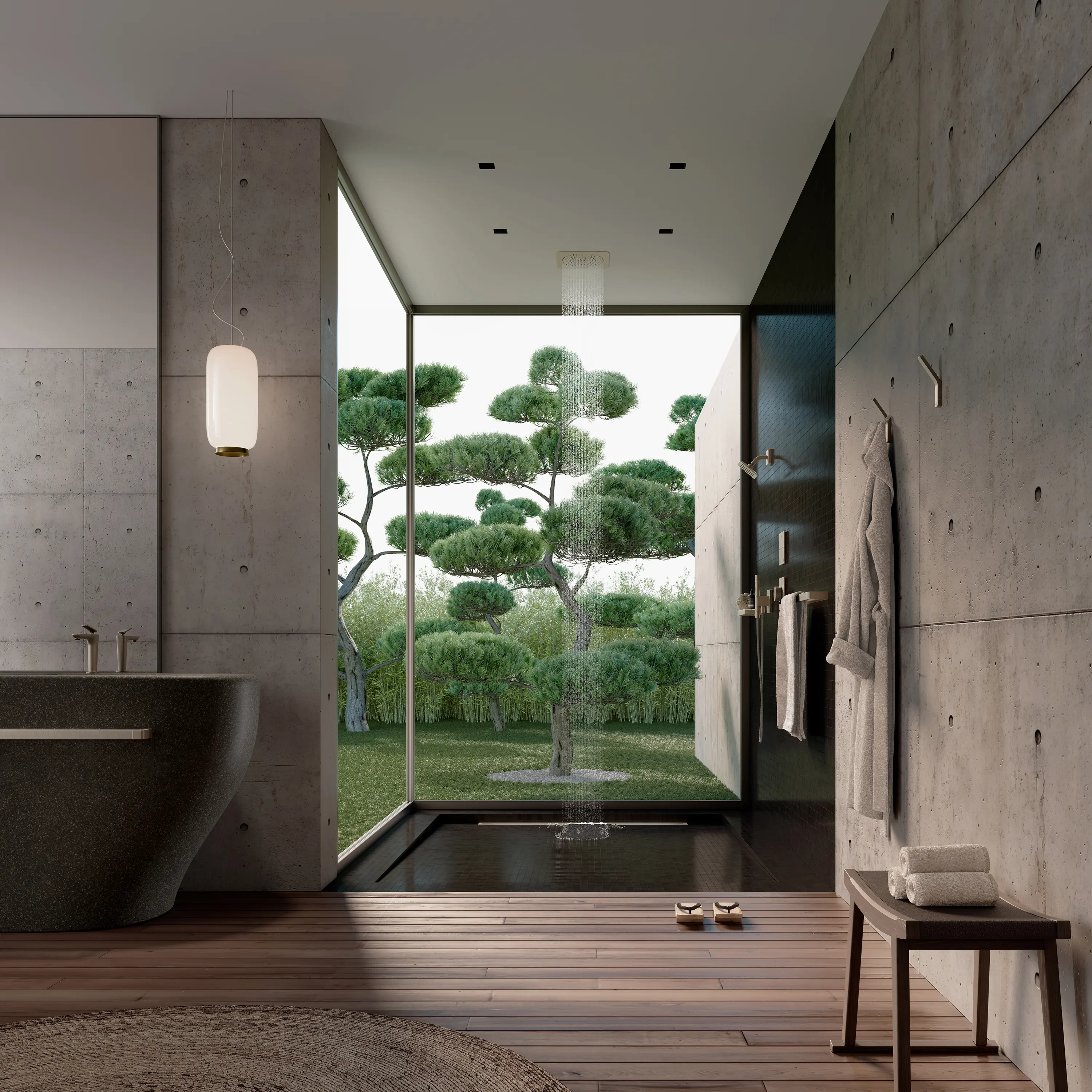 AXOR - AXOR ShowerSphere Overhead shower 370/220 2jet with ceiling connector