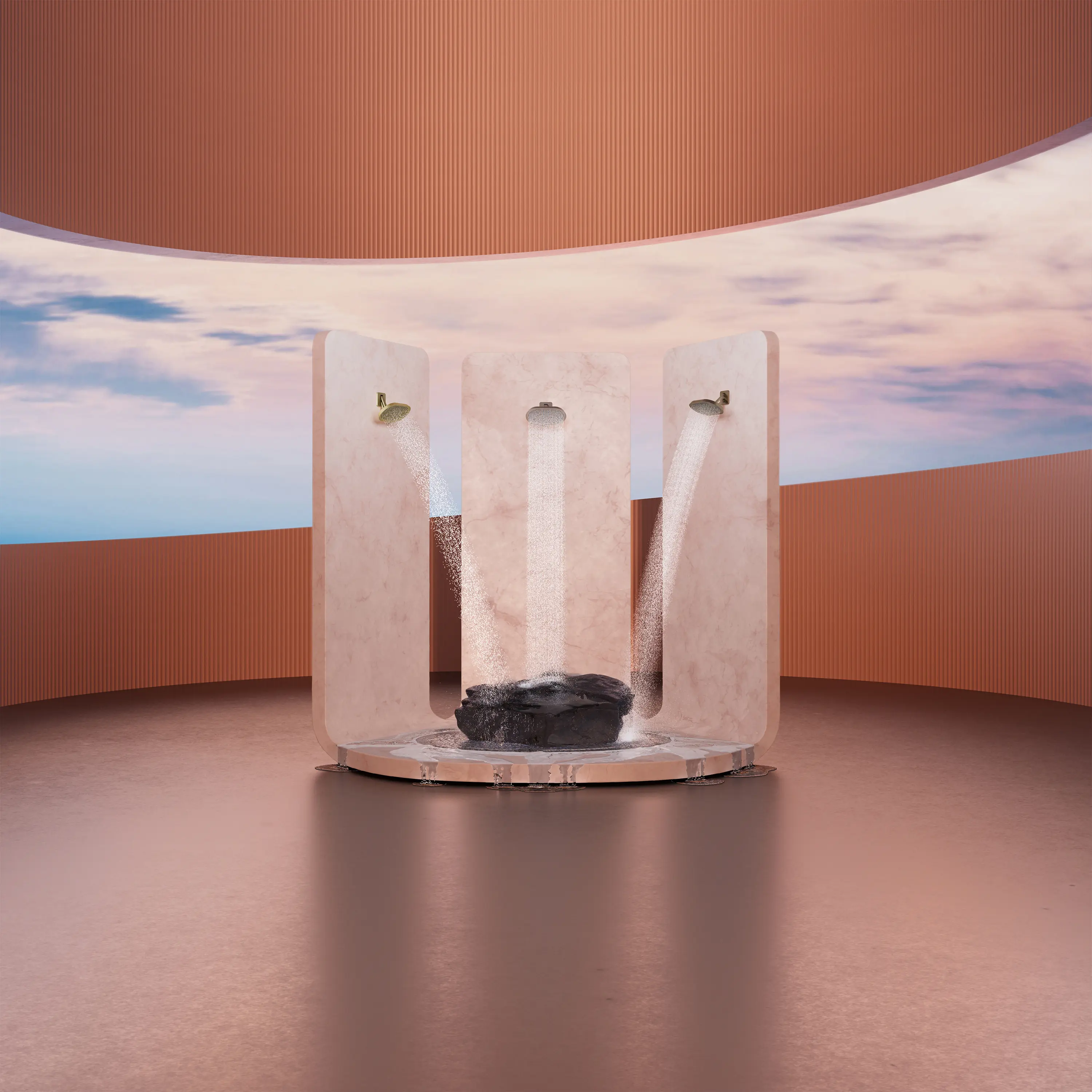 AXOR - AXOR ShowerSphere Overhead shower 370/220 2jet with ceiling connector