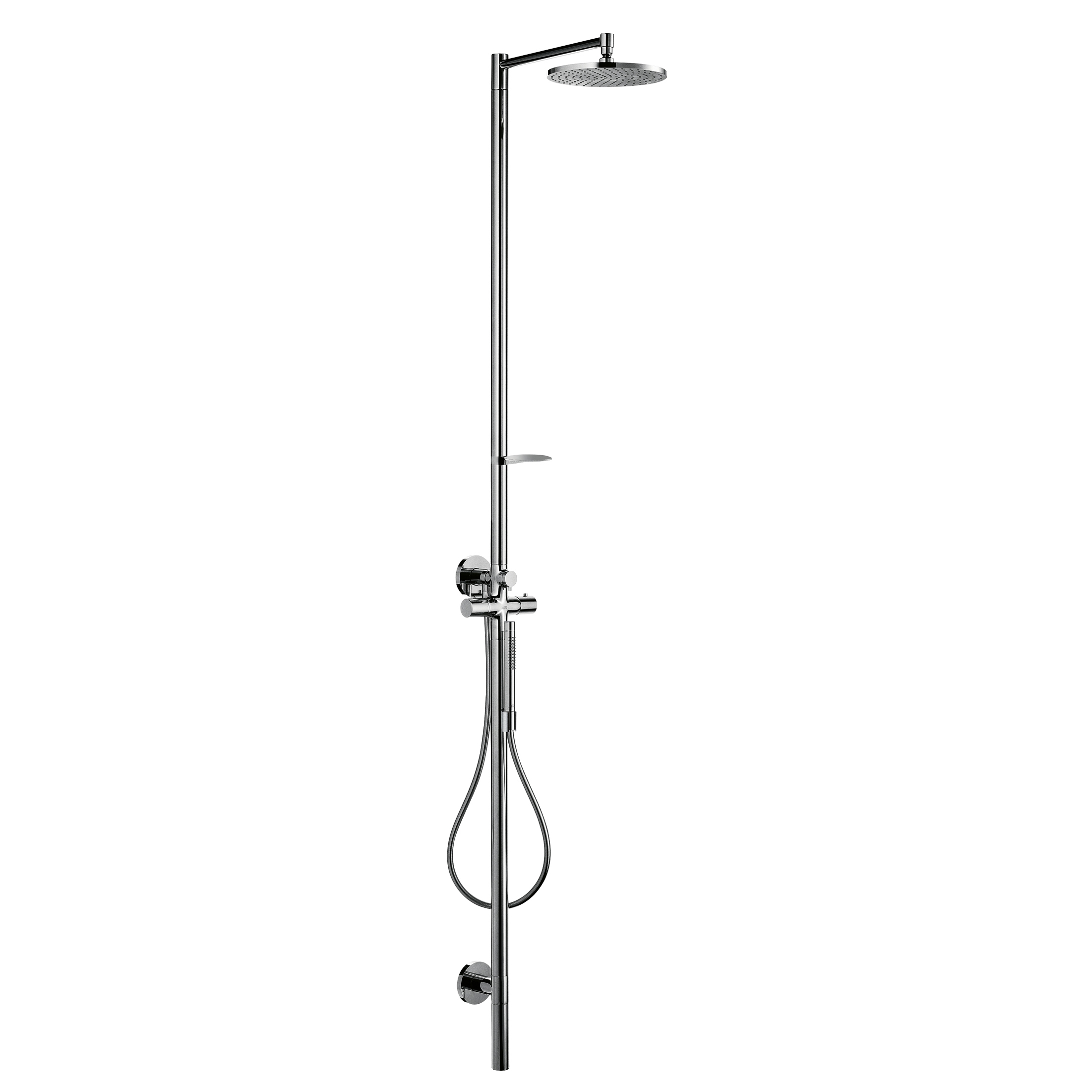 AXOR Starck Shower Column with thermostat and plate overhead shower Ø 240mm DN15