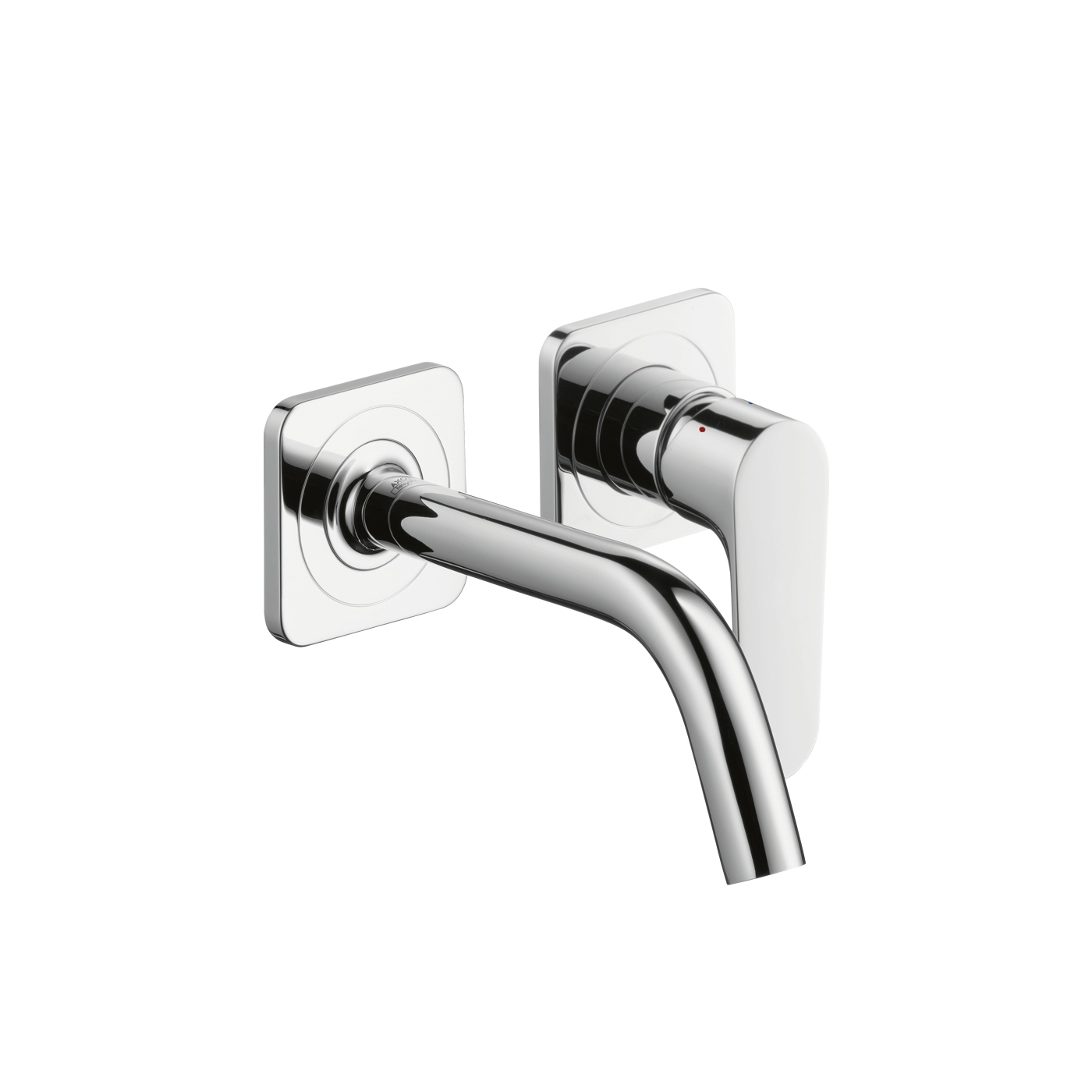 Display product AXOR Citterio M Single Lever Basin Mixer for concealed installation with escutcheons and spout 167mm DN15, wall mounting from manufacturer AXOR
