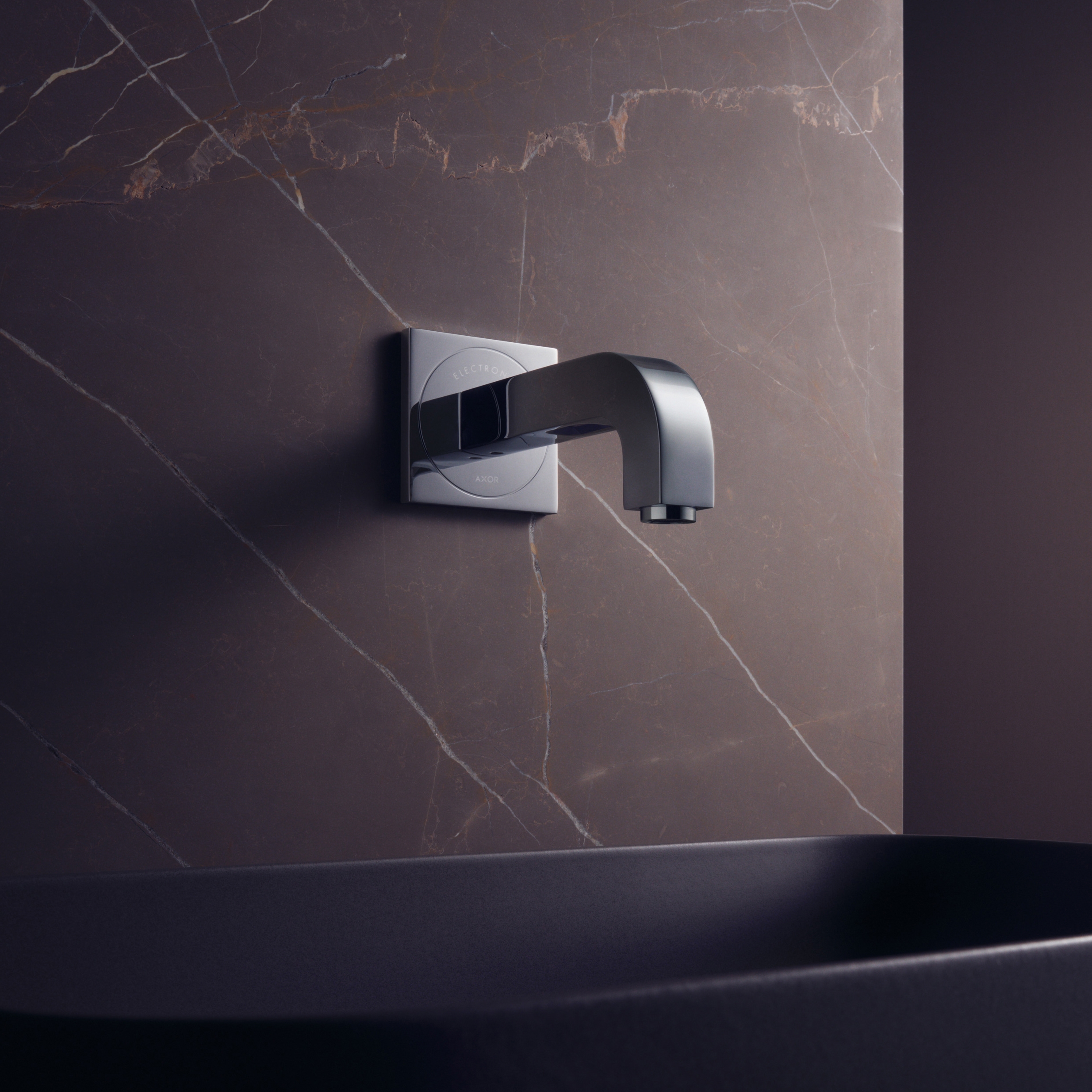 Display product AXOR Citterio Electronic Basin Mixer for concealed installation with spout 160mm from manufacturer AXOR