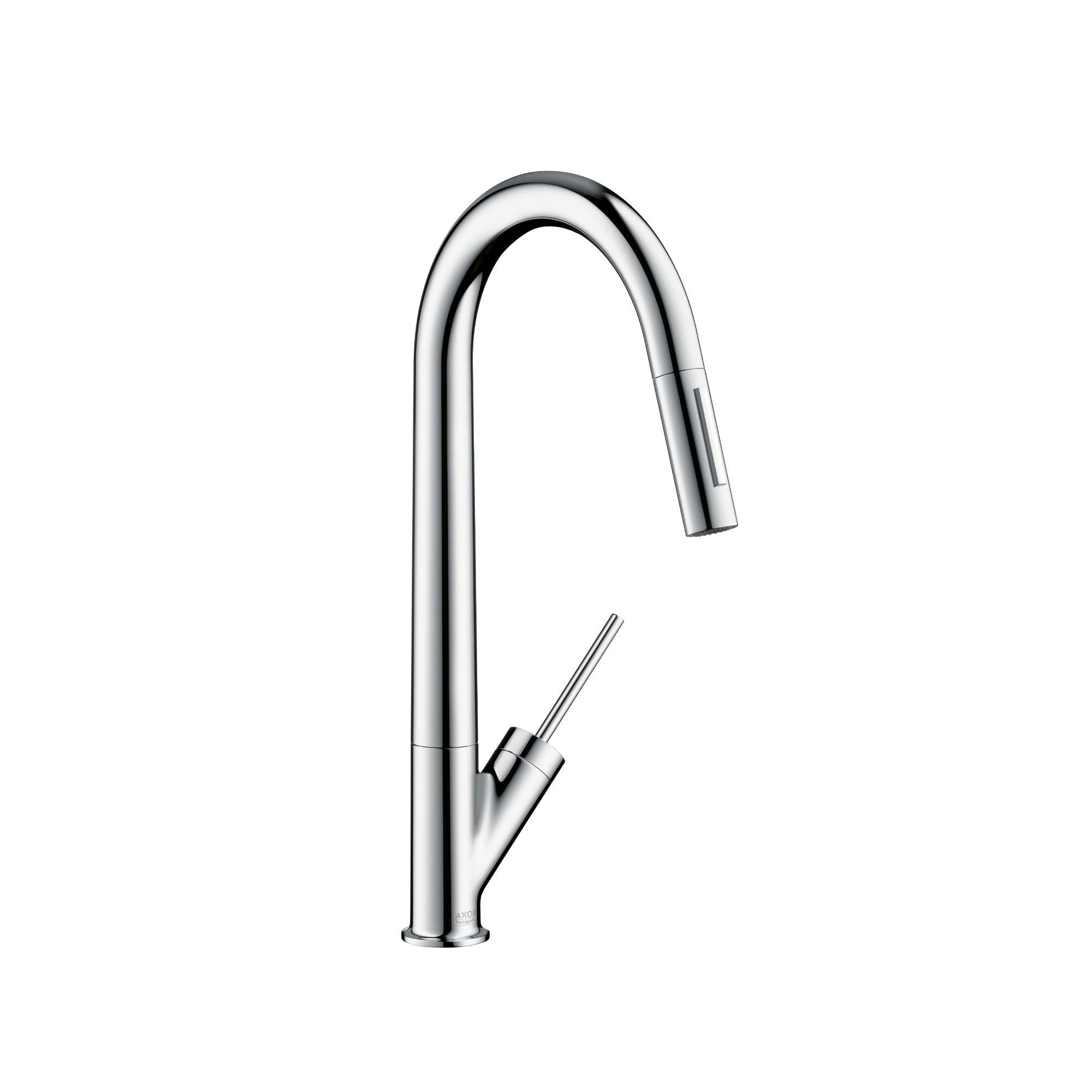 Display product AXOR Starck Single Lever Kitchen Mixer with pull-out spray DN15 from manufacturer AXOR