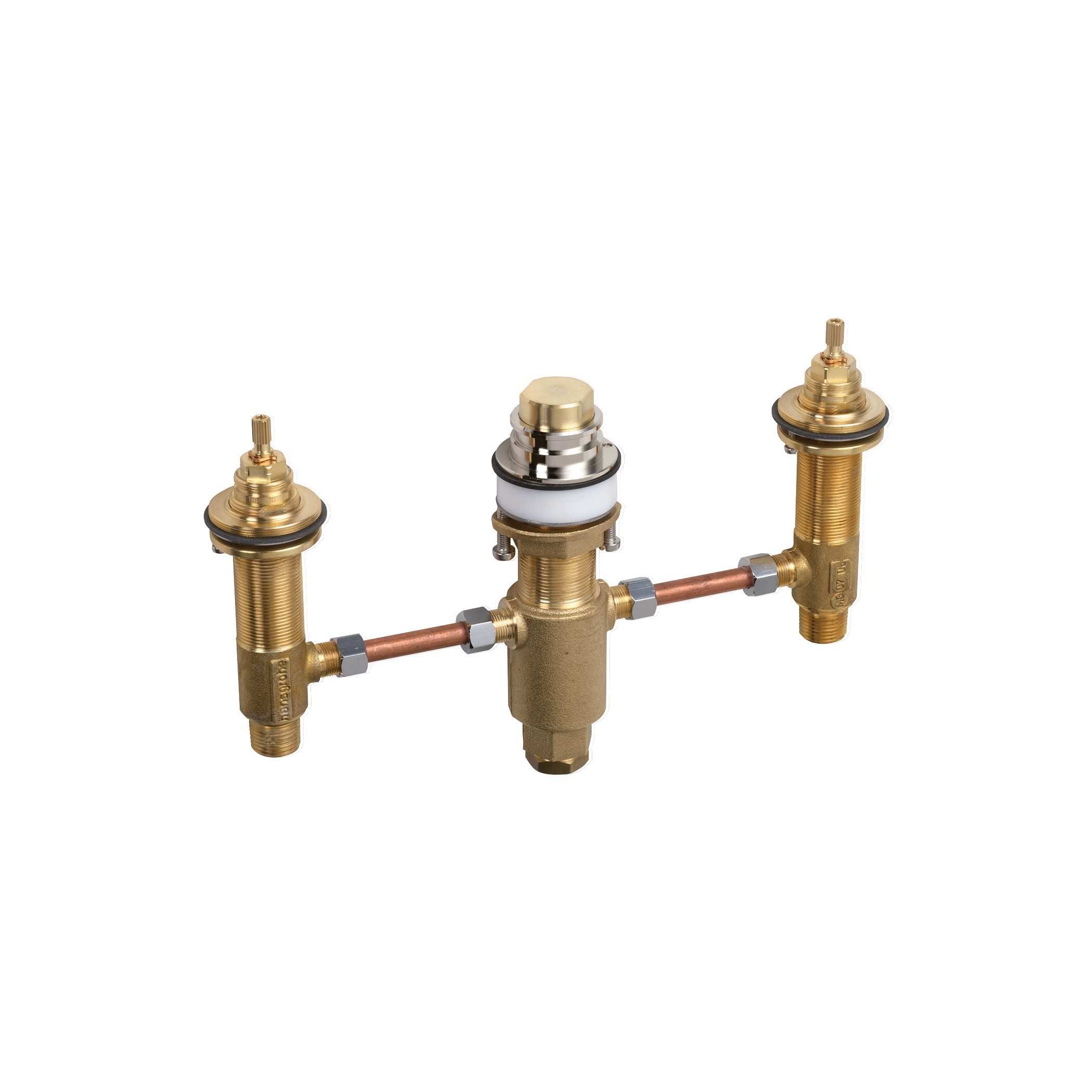 Display product AXOR Citterio Basic Set for 3-Hole Rim Mounted Bath Mixer from manufacturer AXOR