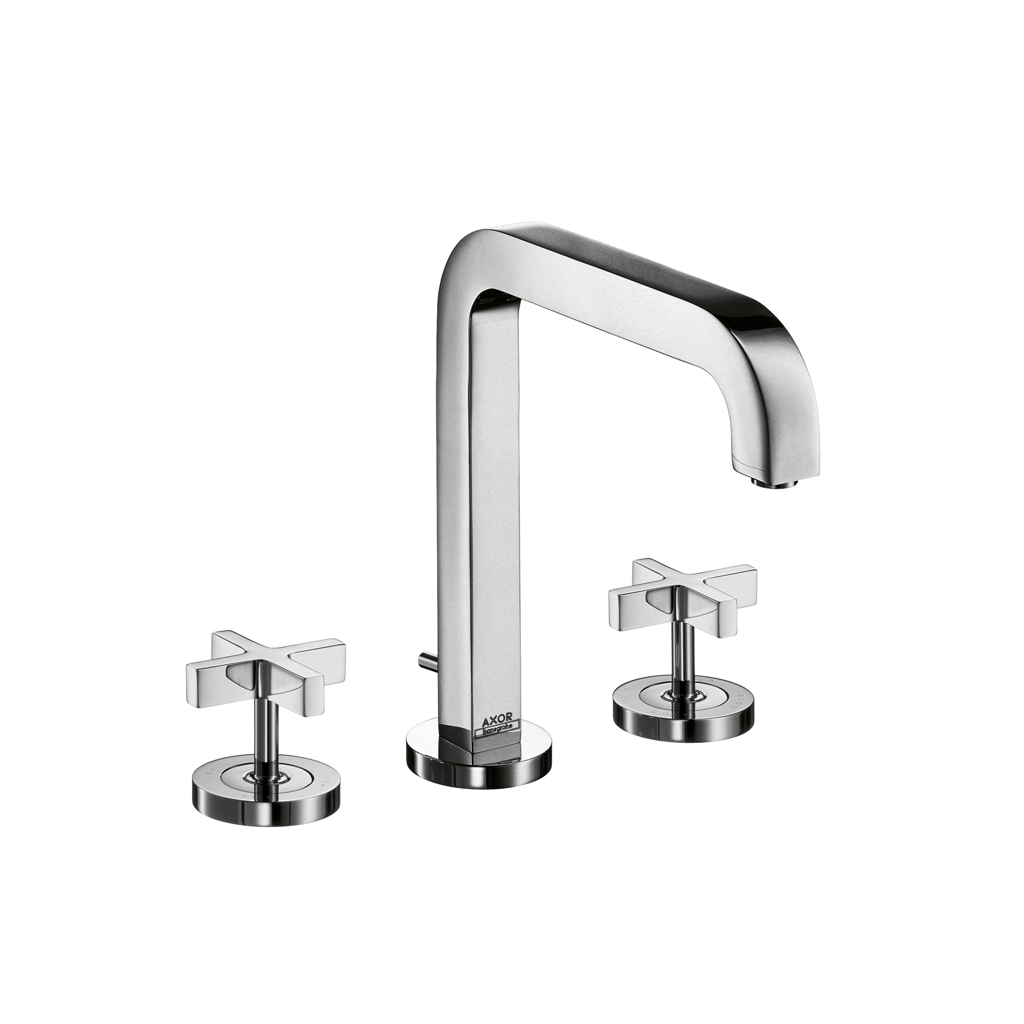 Display product AXOR Citterio 3-Hole Basin Mixer with cross handles and spout 205mm DN15 from manufacturer AXOR