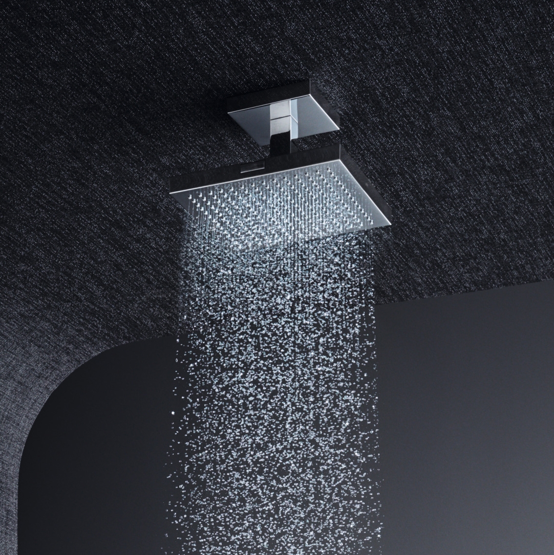 Display product AXOR Shower Collection Overhead Shower 24 x 24 DN15 with ceiling connection from manufacturer AXOR