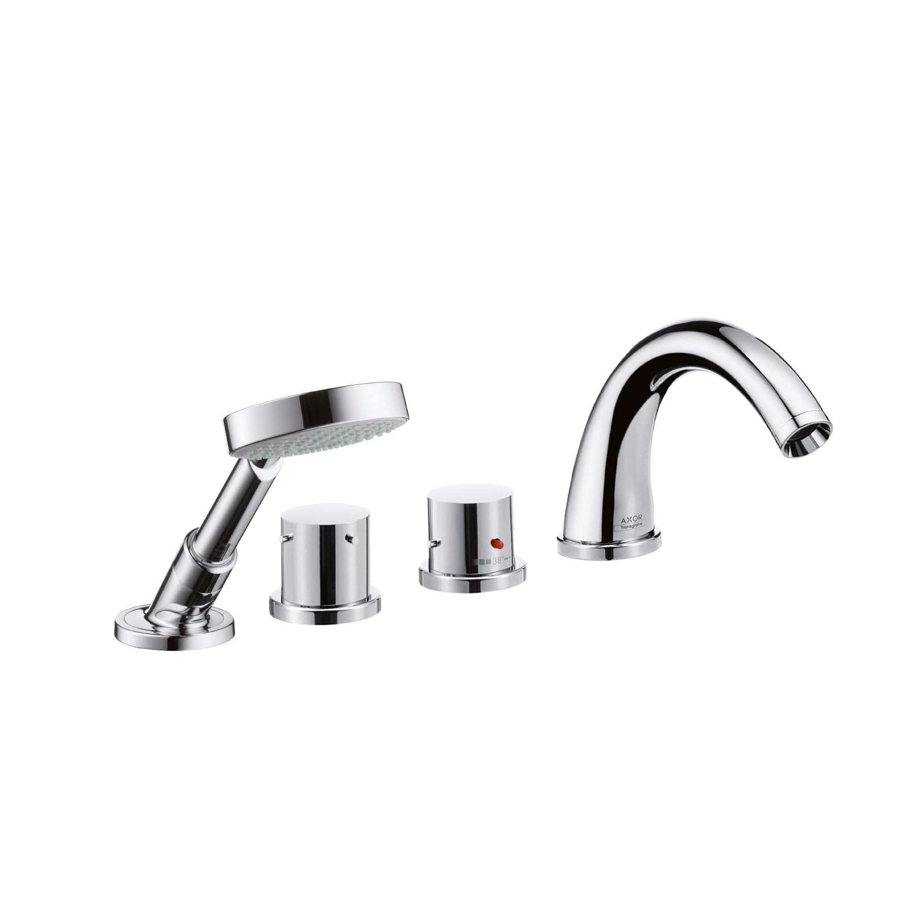 Display product AXOR Starck 4-Hole Thermostatic Tile Mounted Bath Mixer DN15 from manufacturer AXOR