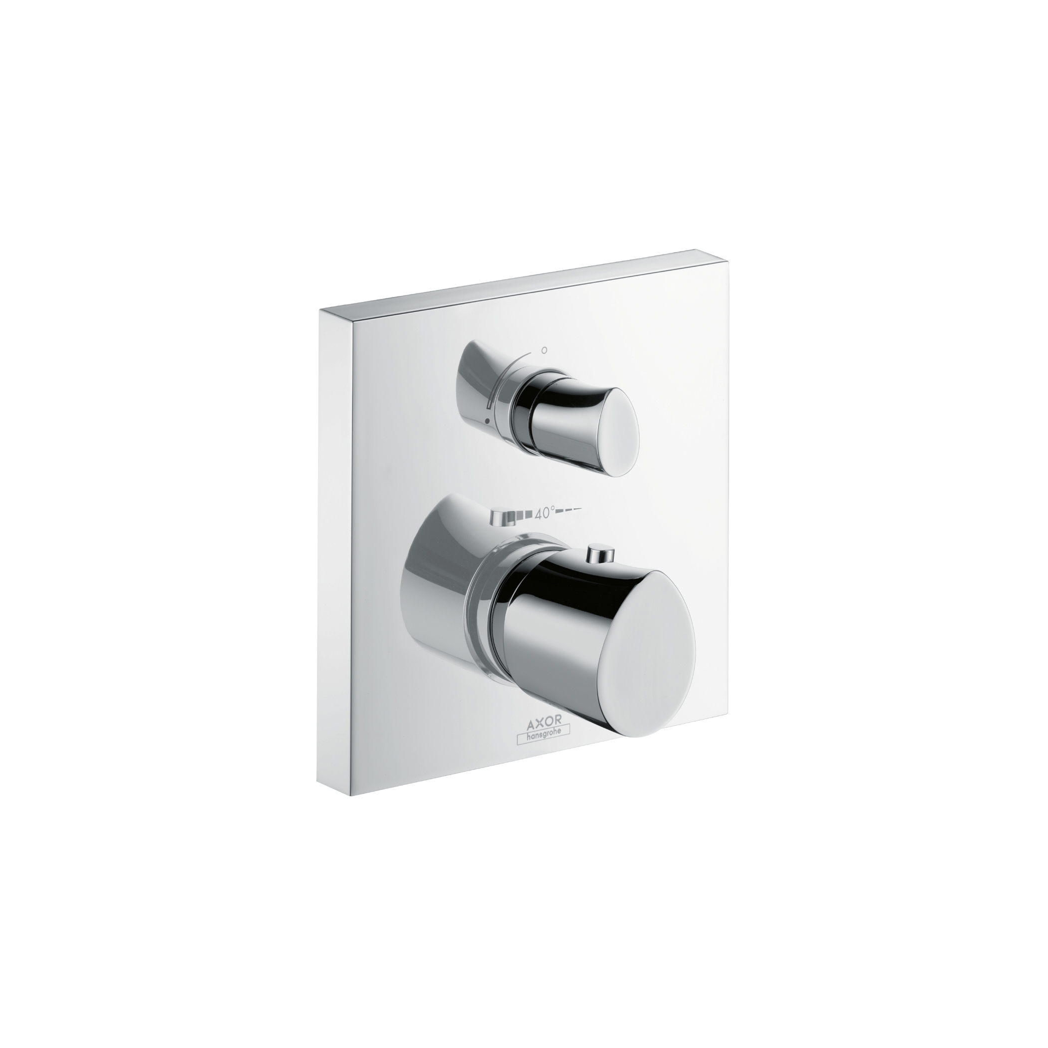 Display product AXOR Starck Organic Thermostatic Mixer for concealed installation with shut-off valve from manufacturer AXOR