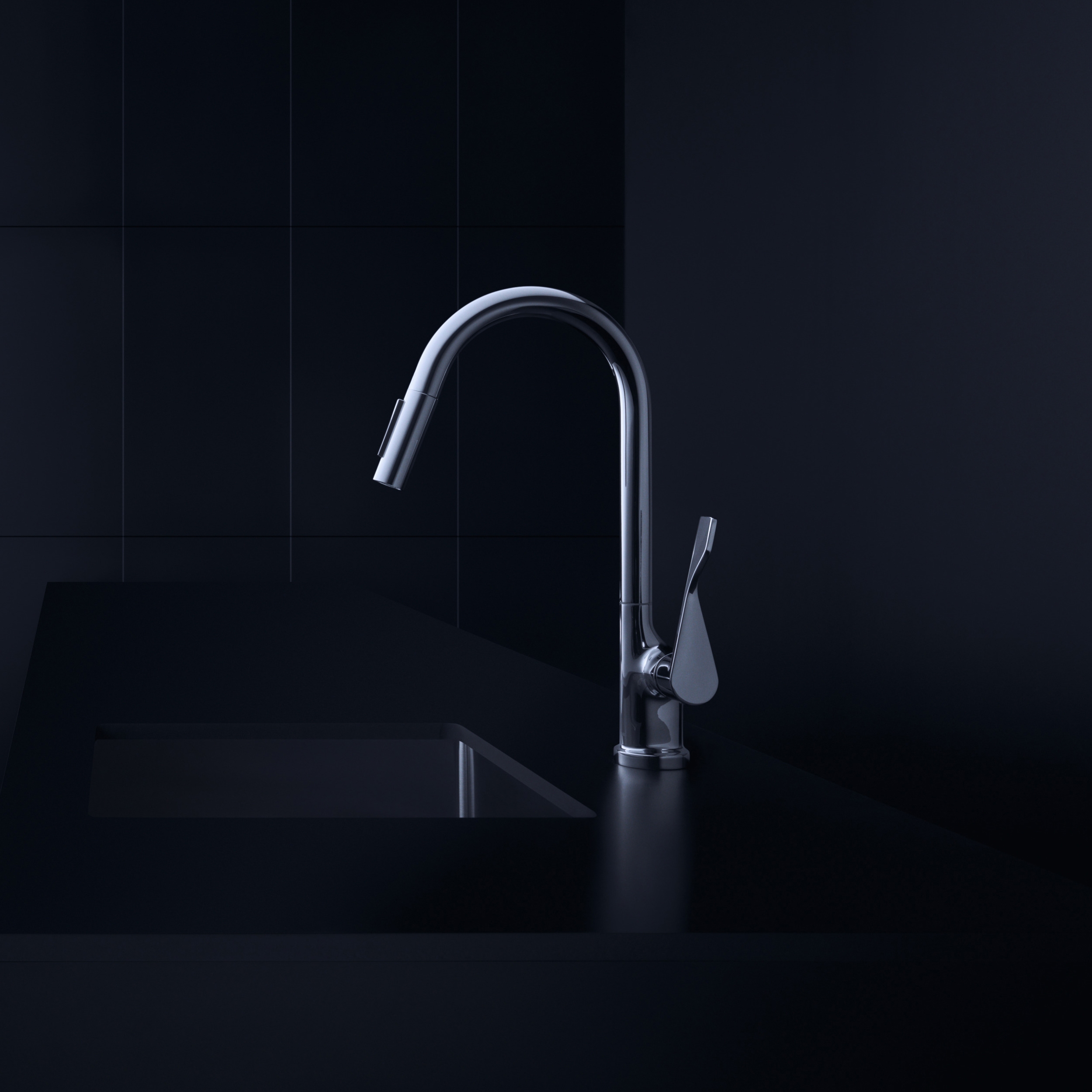 Display product AXOR Citterio Single Lever Kitchen Mixer with pull-out spray DN15 from manufacturer AXOR