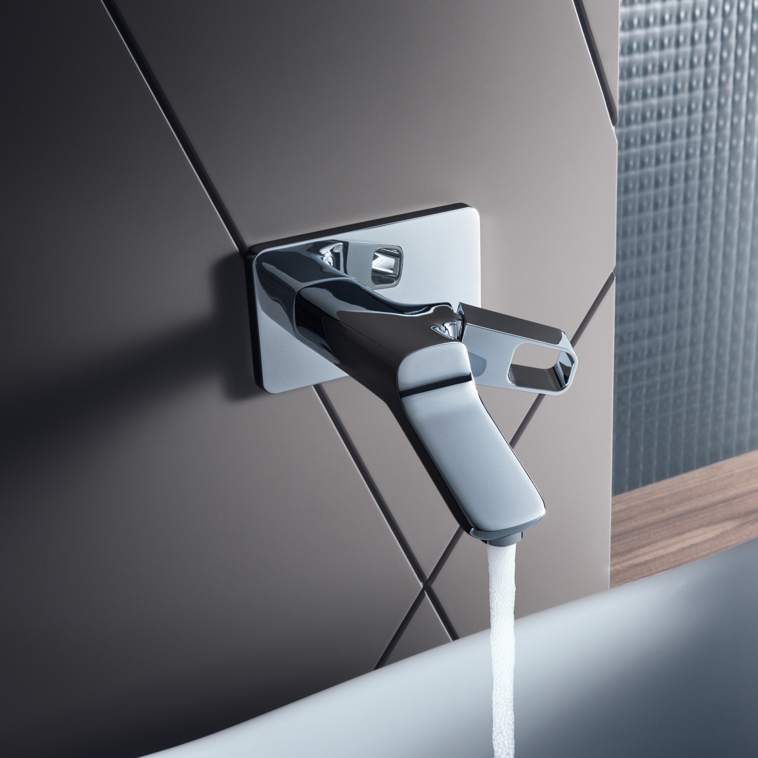 Display product AXOR Urquiola Single Lever Basin Mixer DN15 wall mounting from manufacturer AXOR
