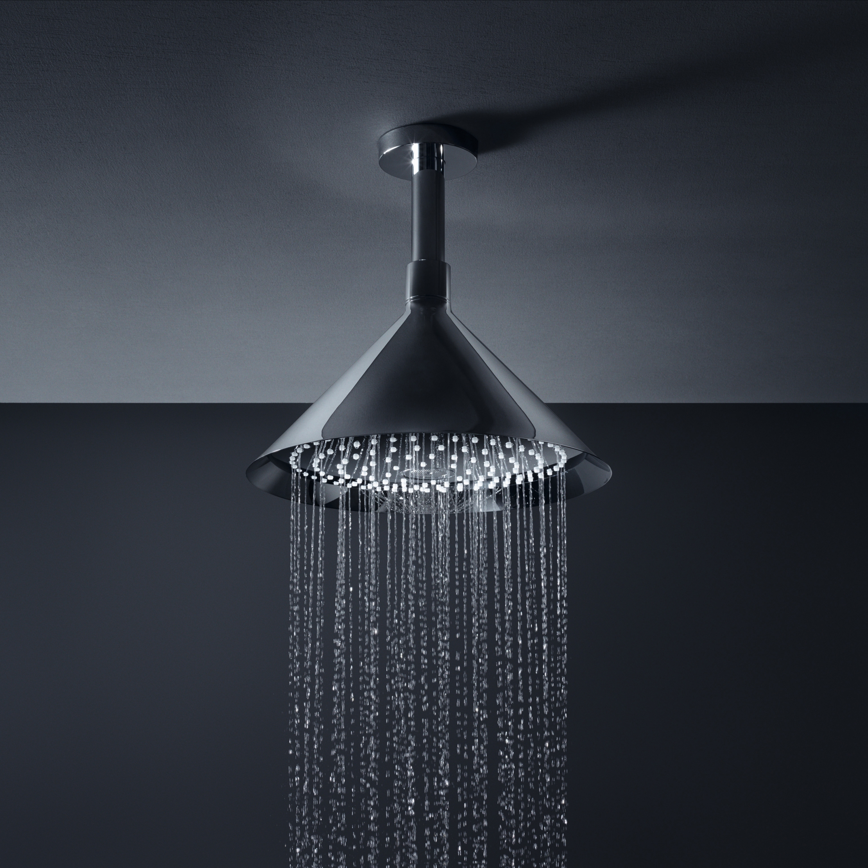 Display product AXOR 240 2jet overhead shower with ceiling connector from manufacturer AXOR