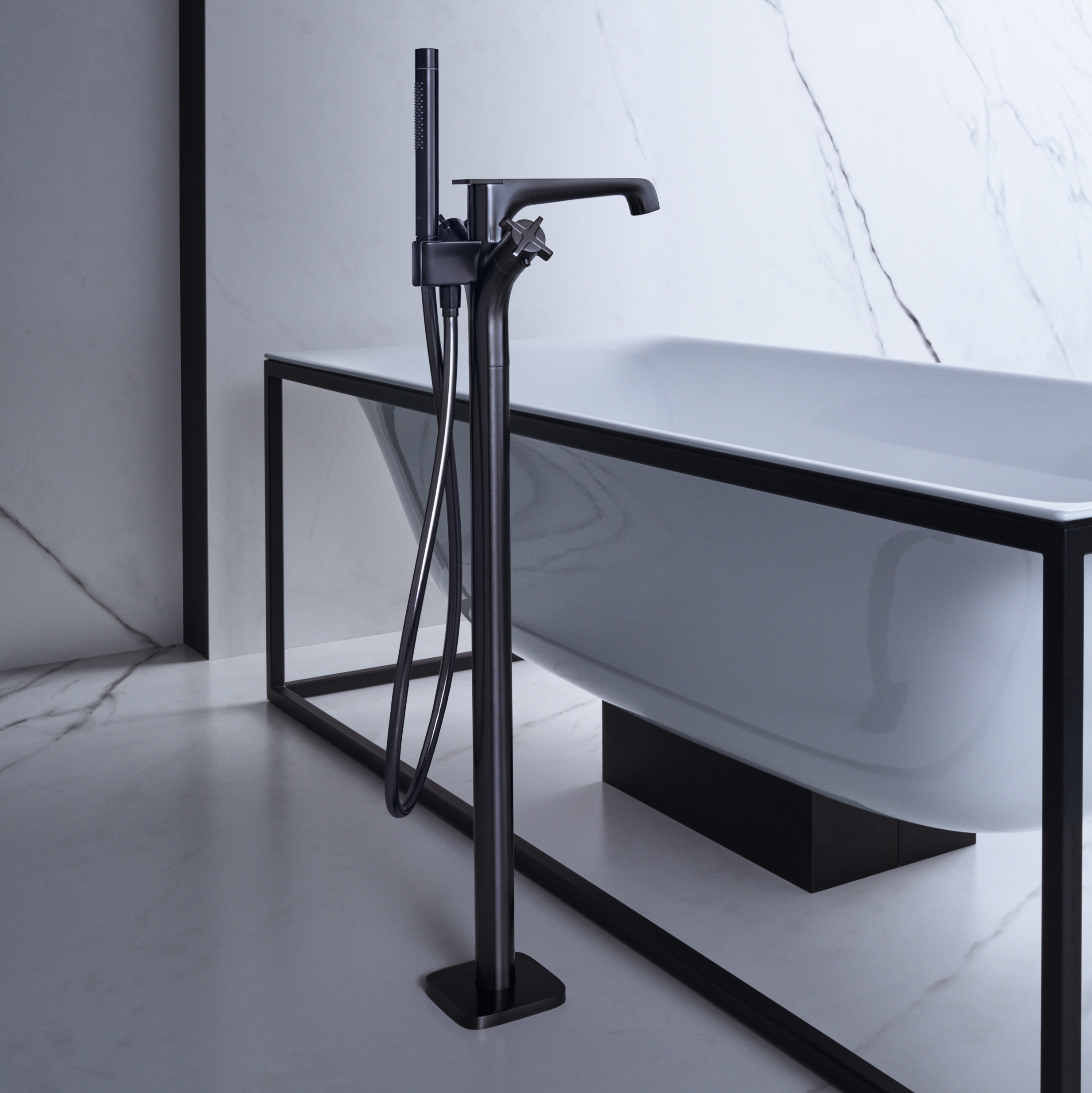 Display product AXOR Citterio E Thermostatic bath mixer floor-standing from manufacturer AXOR