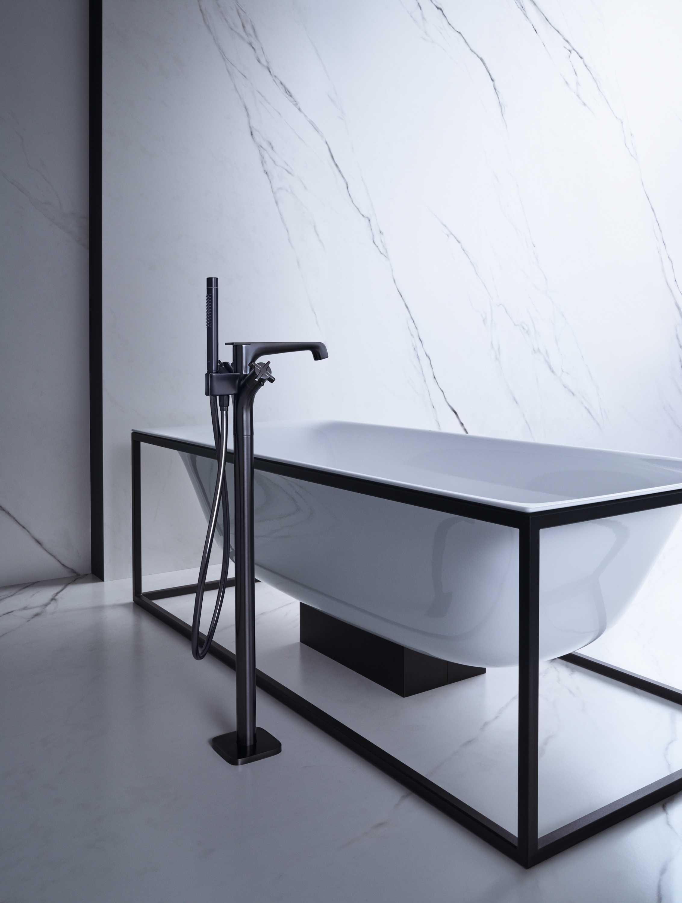 Display product AXOR Citterio E Thermostatic bath mixer floor-standing from manufacturer AXOR