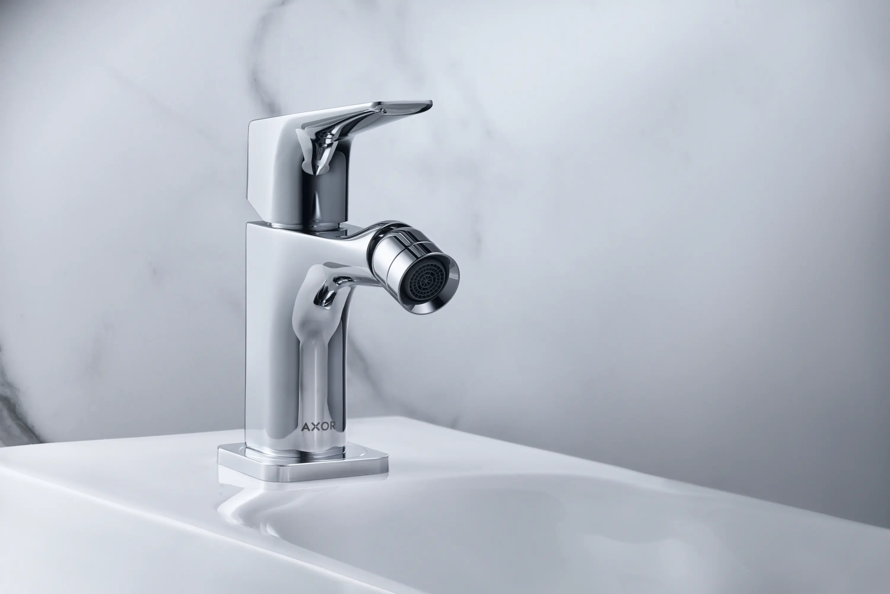 AXOR - AXOR Citterio E Single lever bidet mixer with lever handle with pop-up waste set