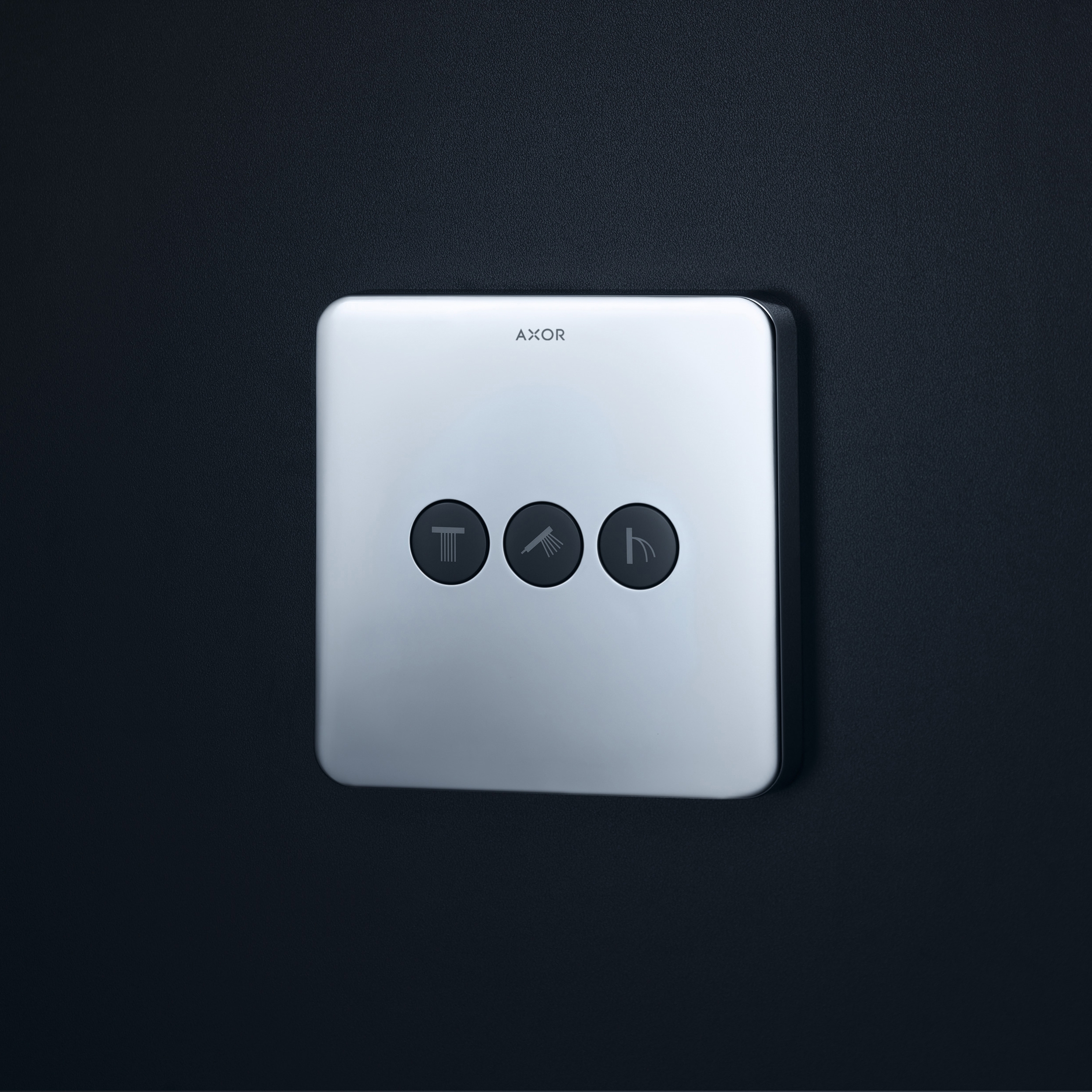 Display product AXOR ShowerSelect Soft Cube valve for concealed installation for 3 outlets from manufacturer AXOR