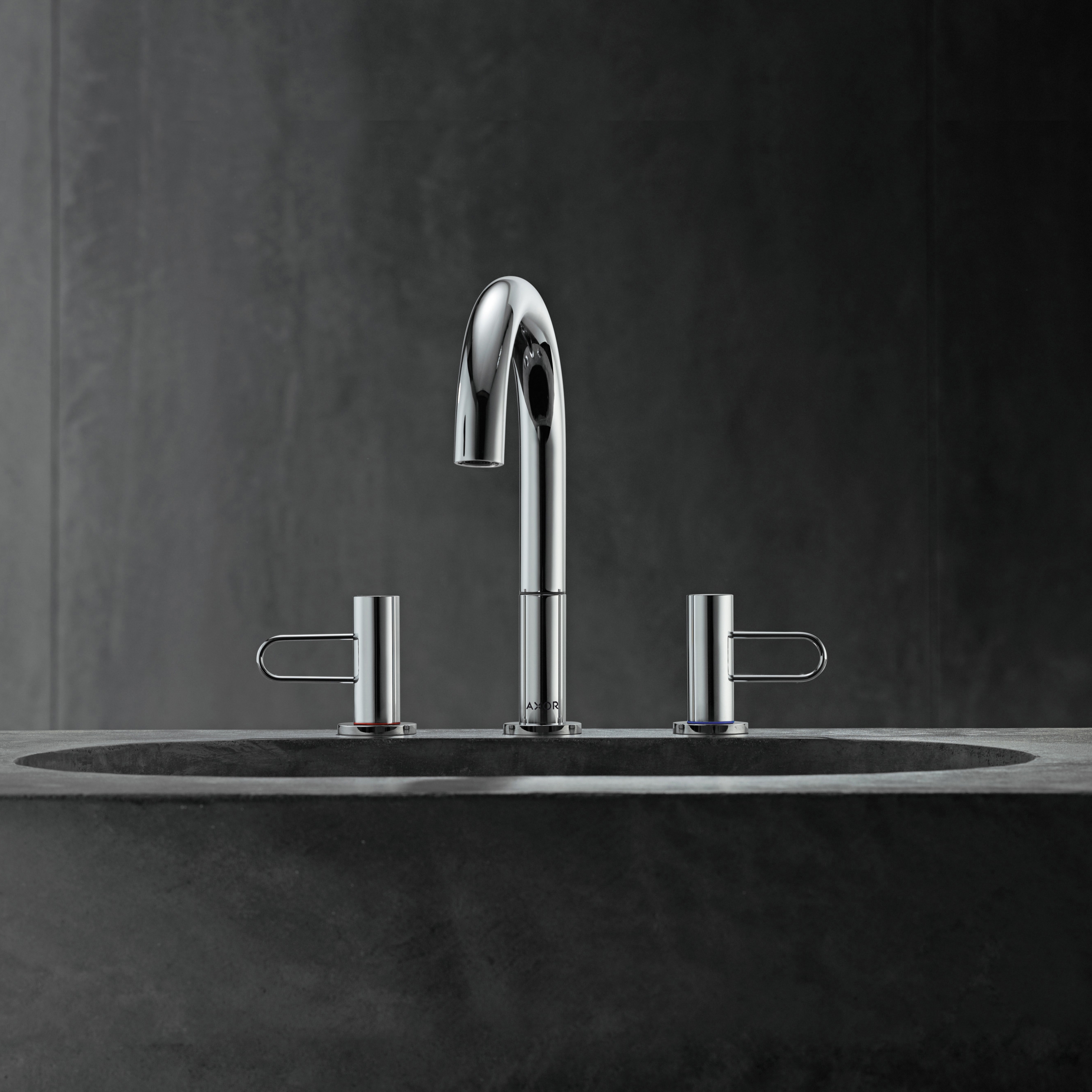 Mostra il prodotto AXOR Uno 3-hole basin mixer 200 loop handle with pop-up waste set del produttore AXOR