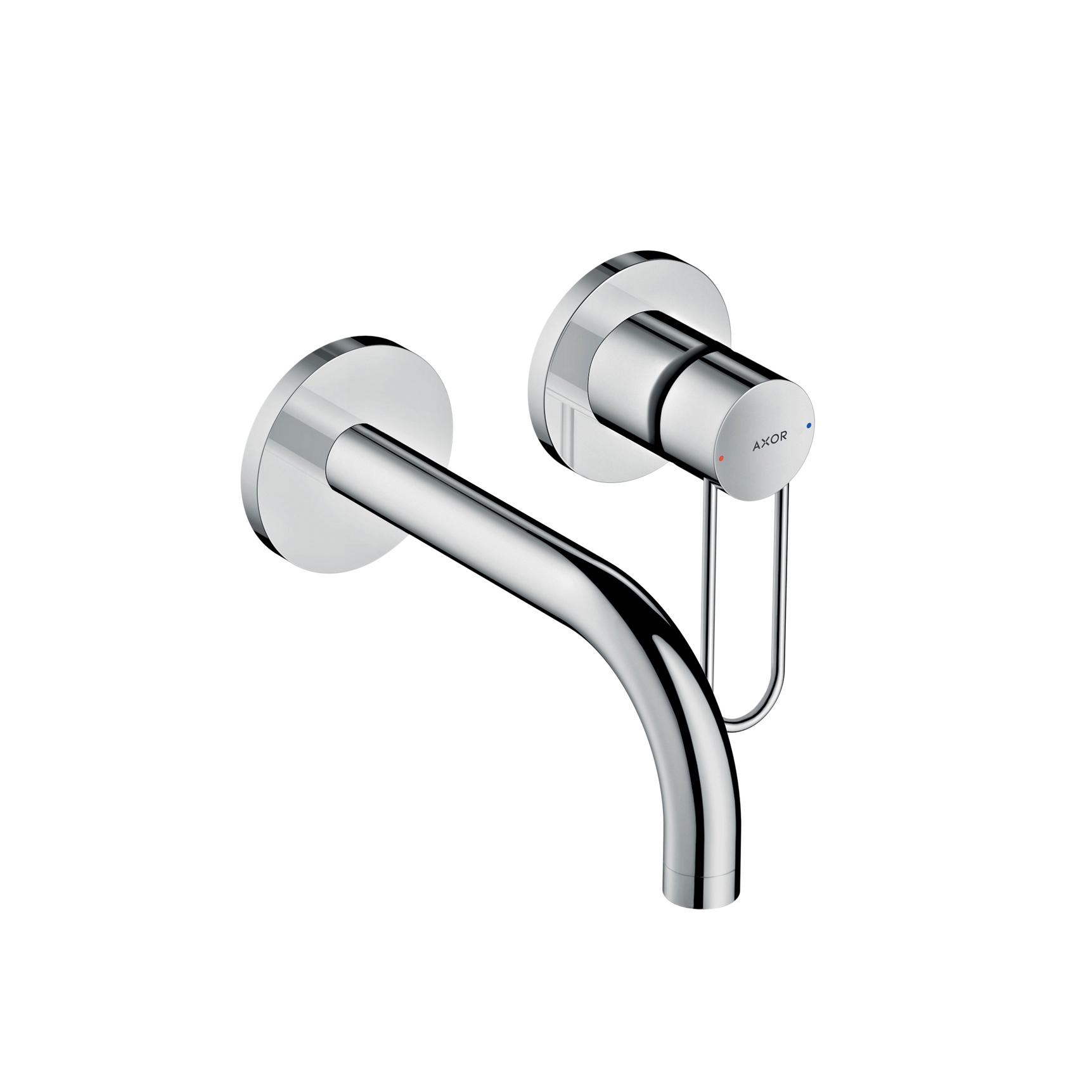 Display product AXOR Uno Single lever basin mixer for concealed installation loop handle wall-mounted 165 from manufacturer AXOR