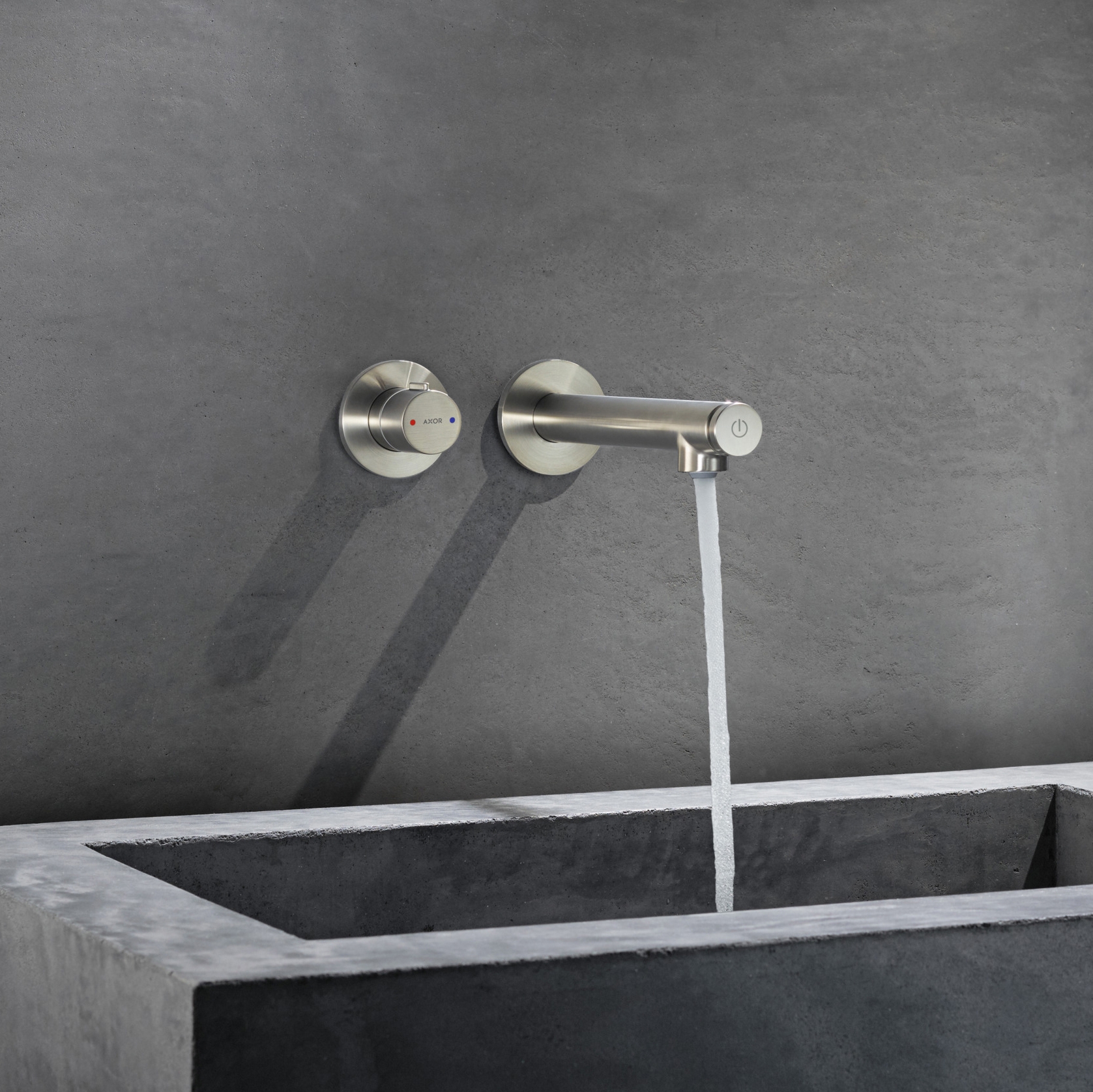 Display product AXOR Uno Select basin mixer for concealed installation wall-mounted 220 from manufacturer AXOR