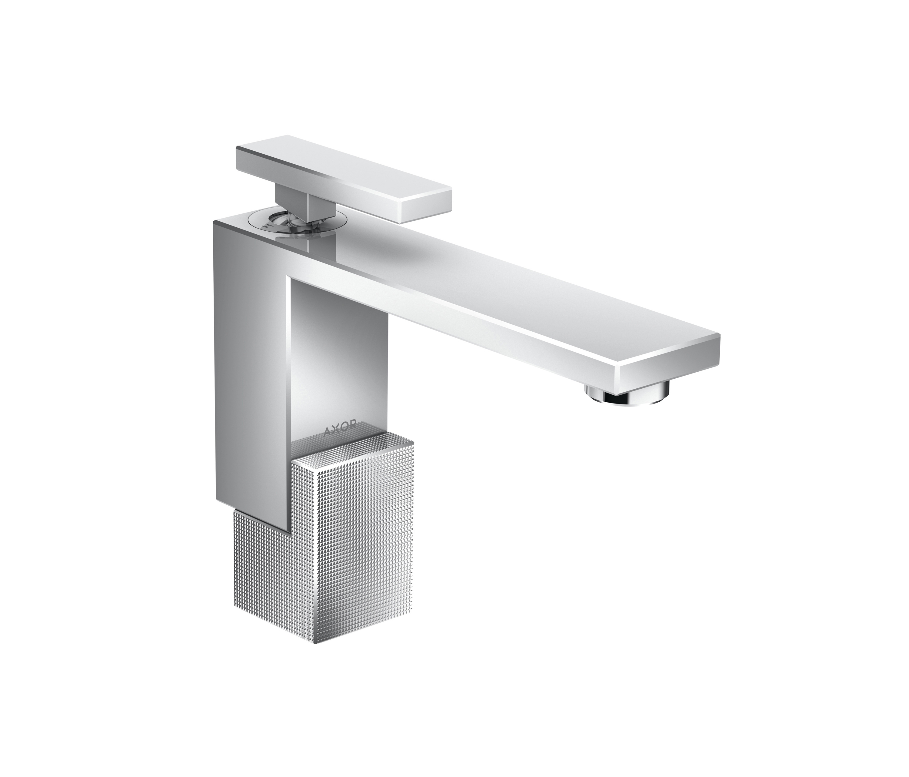 Display product AXOR Edge | Single lever basin mixer 130 with push-open waste set - diamond cut from manufacturer AXOR