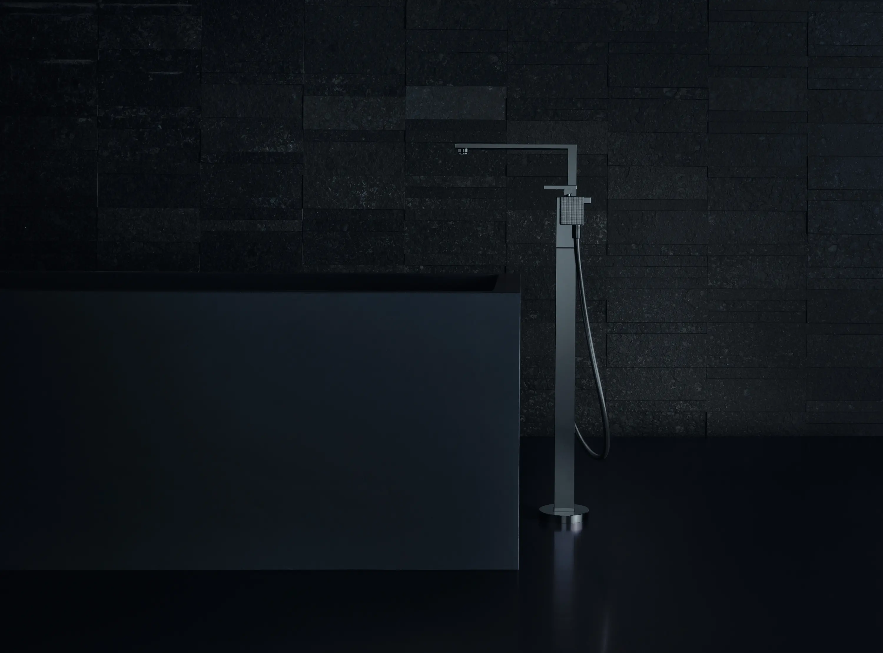 AXOR - AXOR Edge | Single lever bath mixer floor-standing - diamond cut