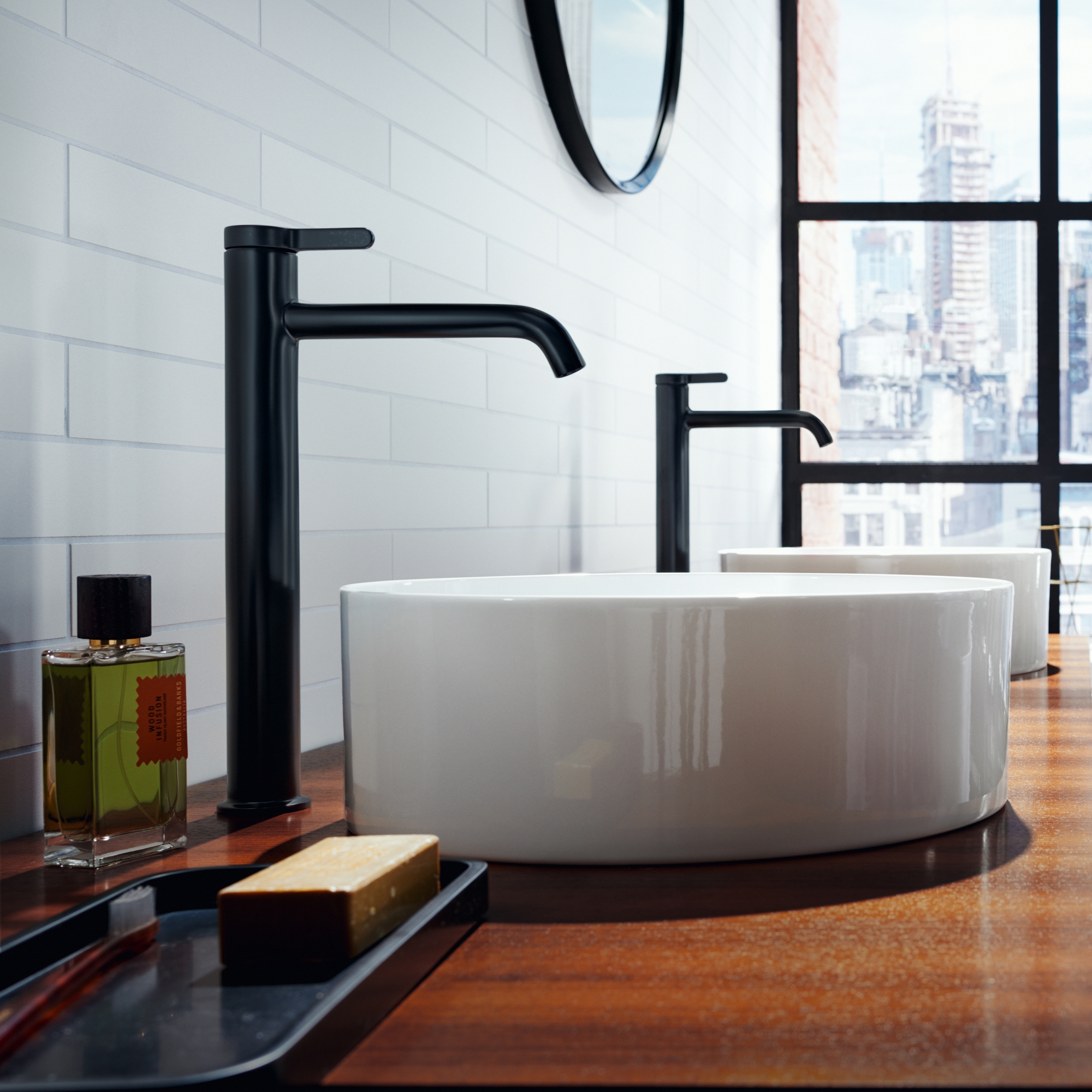AXOR One Single lever basin mixer 260 with lever handle and waste set