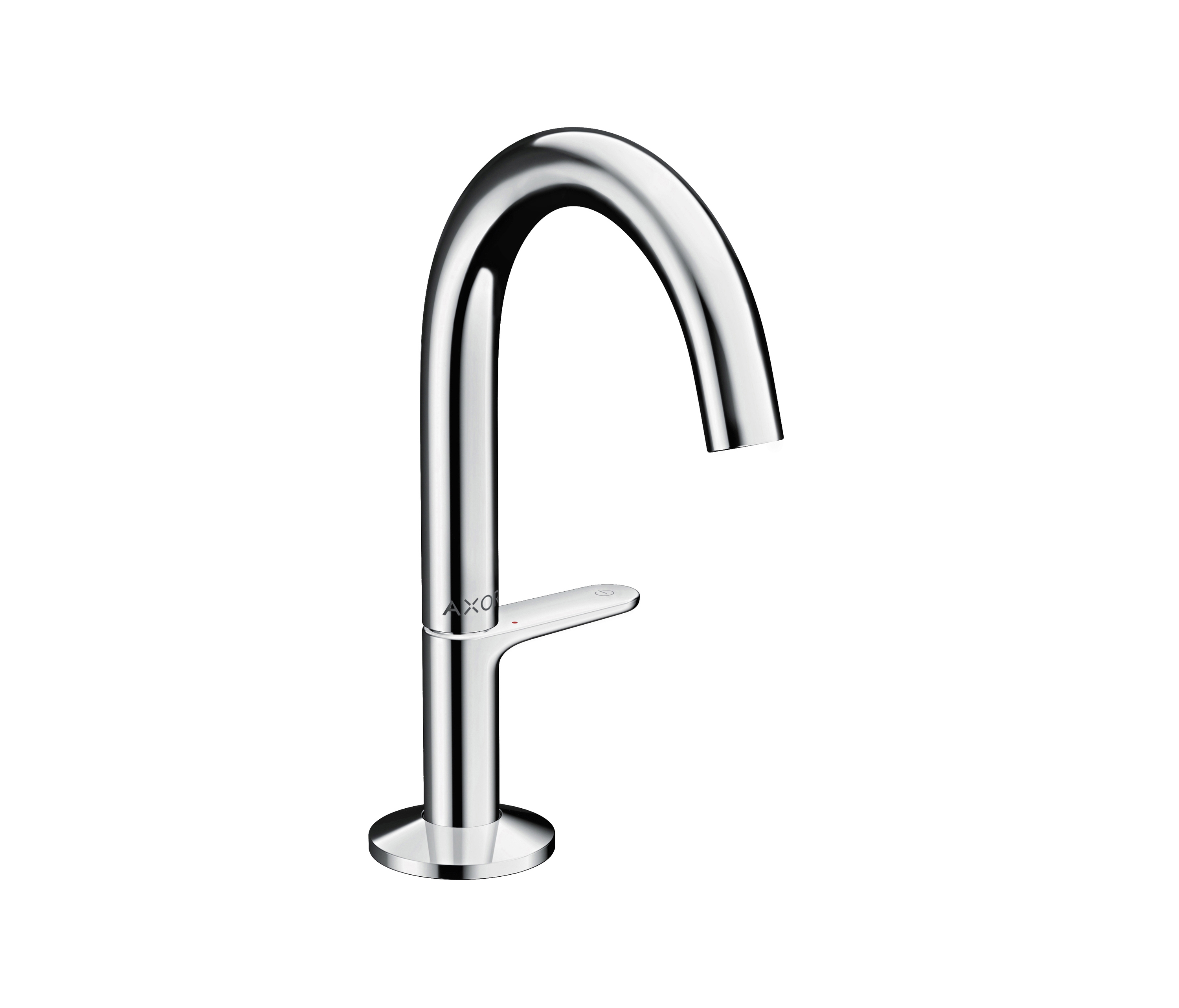 Display product AXOR One Basin mixer Select 140 with push-open waste set from manufacturer AXOR