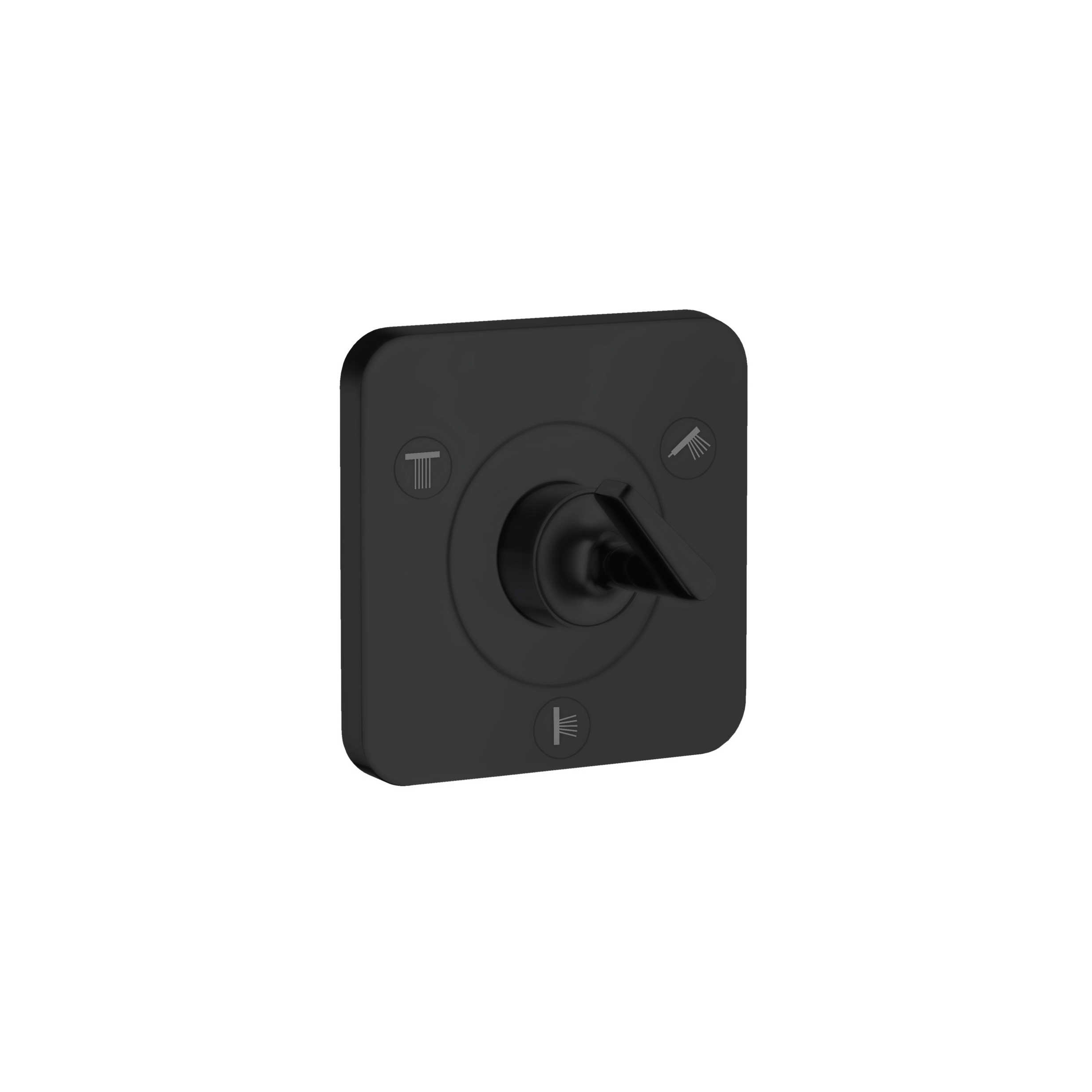 Vertoon produk AXOR Citterio E Shut-off/ diverter valve Trio/Quattro 120/120 for concealed installation | matt black van vervaardiger AXOR