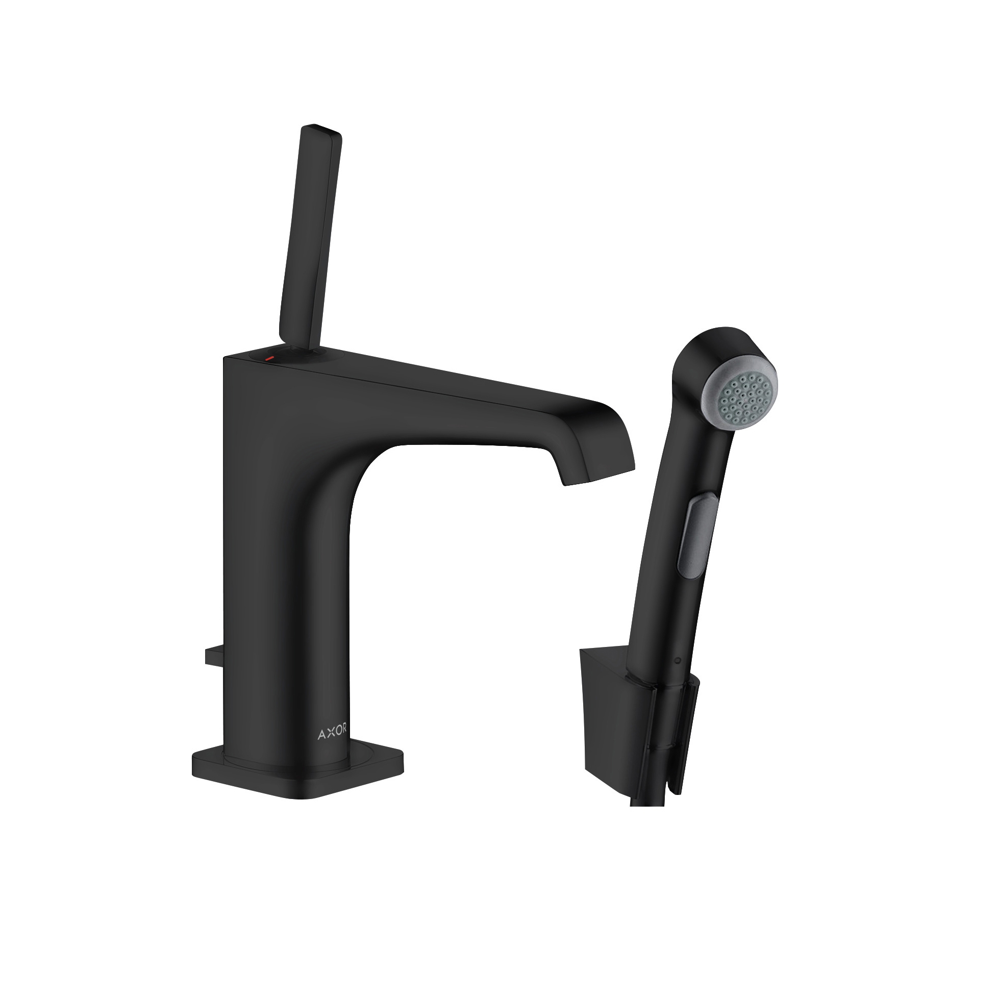 Mostrar el producto AXOR Citterio E
Mezclador monomando de lavabo 130 con teleducha de bidé y flexo 1,60 m | Negro mate del fabricante AXOR