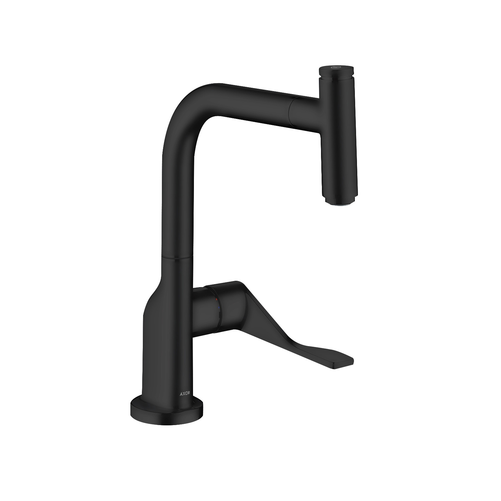 Display product AXOR Citterio Single lever kitchen mixer Select 230 with pull-out spout | matt black from manufacturer AXOR